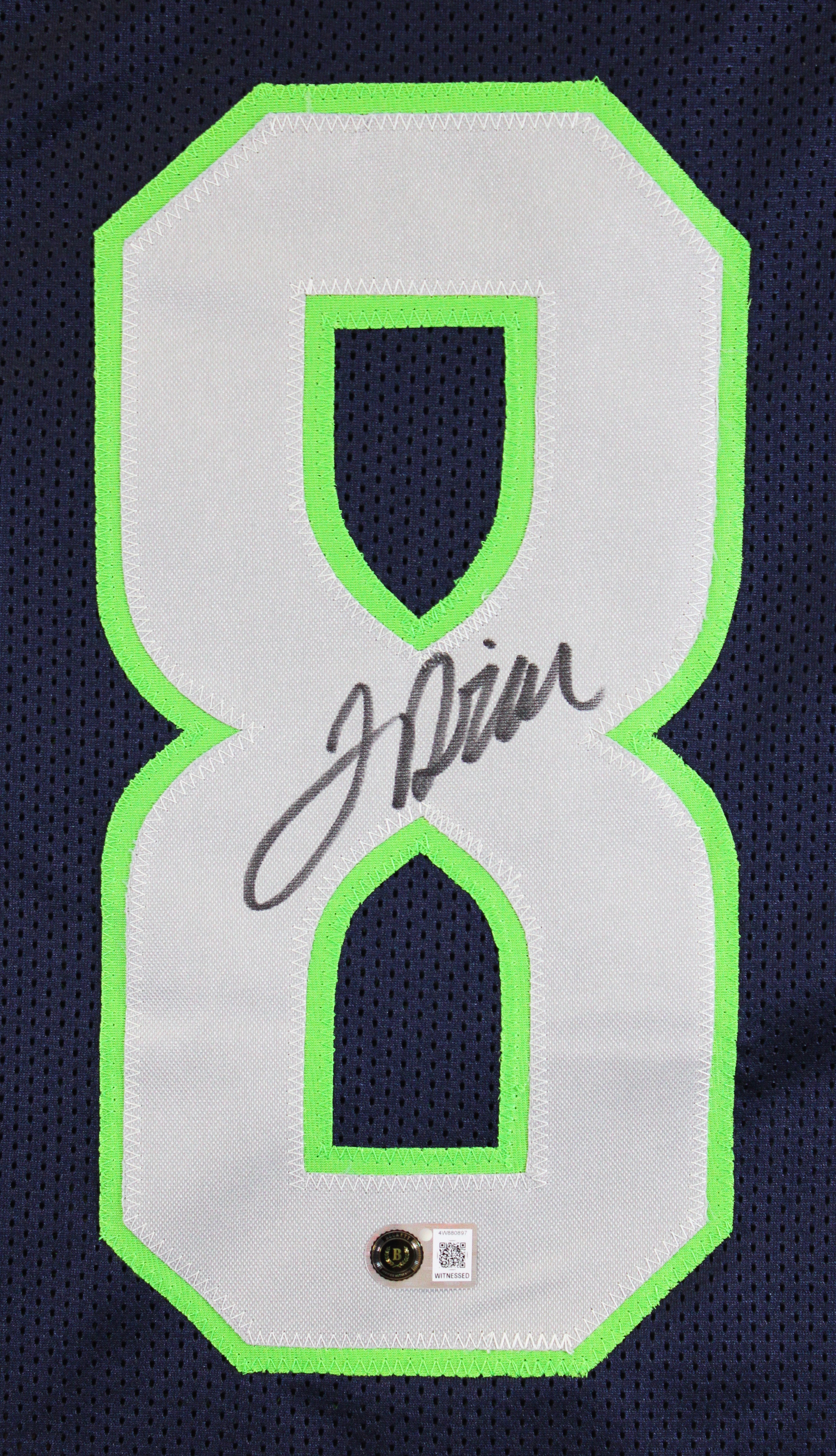 Jadarian Price Authentic Signed Navy Pro Style Jersey Autographed BAS Witnessed