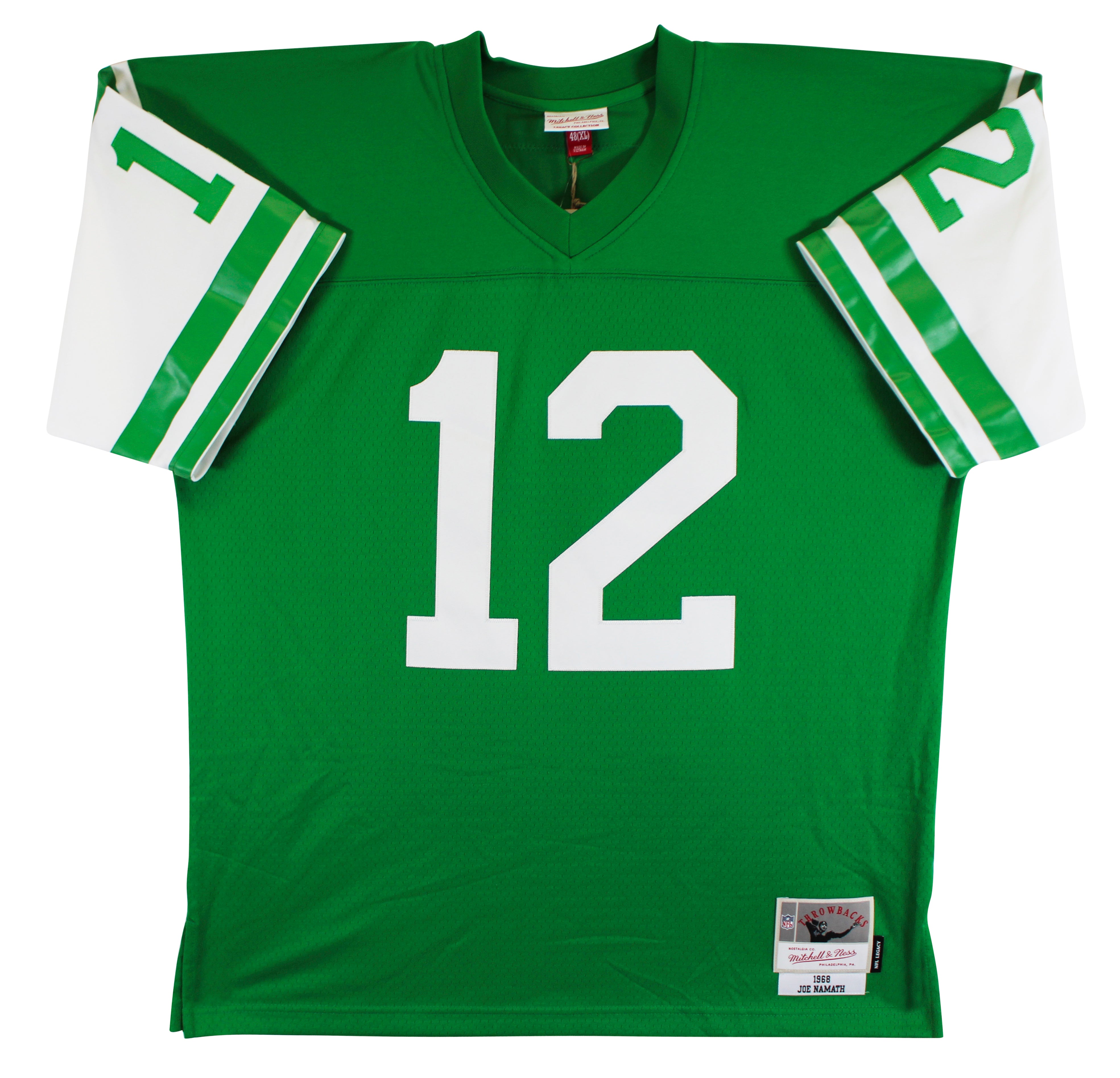 Jets Joe Namath Authentic Signed Green Mitchell & Ness Jersey Autographed BAS 2