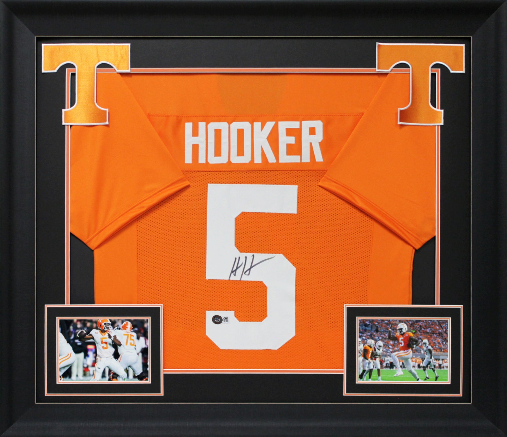 Tennessee Hendon Hooker Authentic Signed Orange Pro Style Framed Jersey BAS Wit