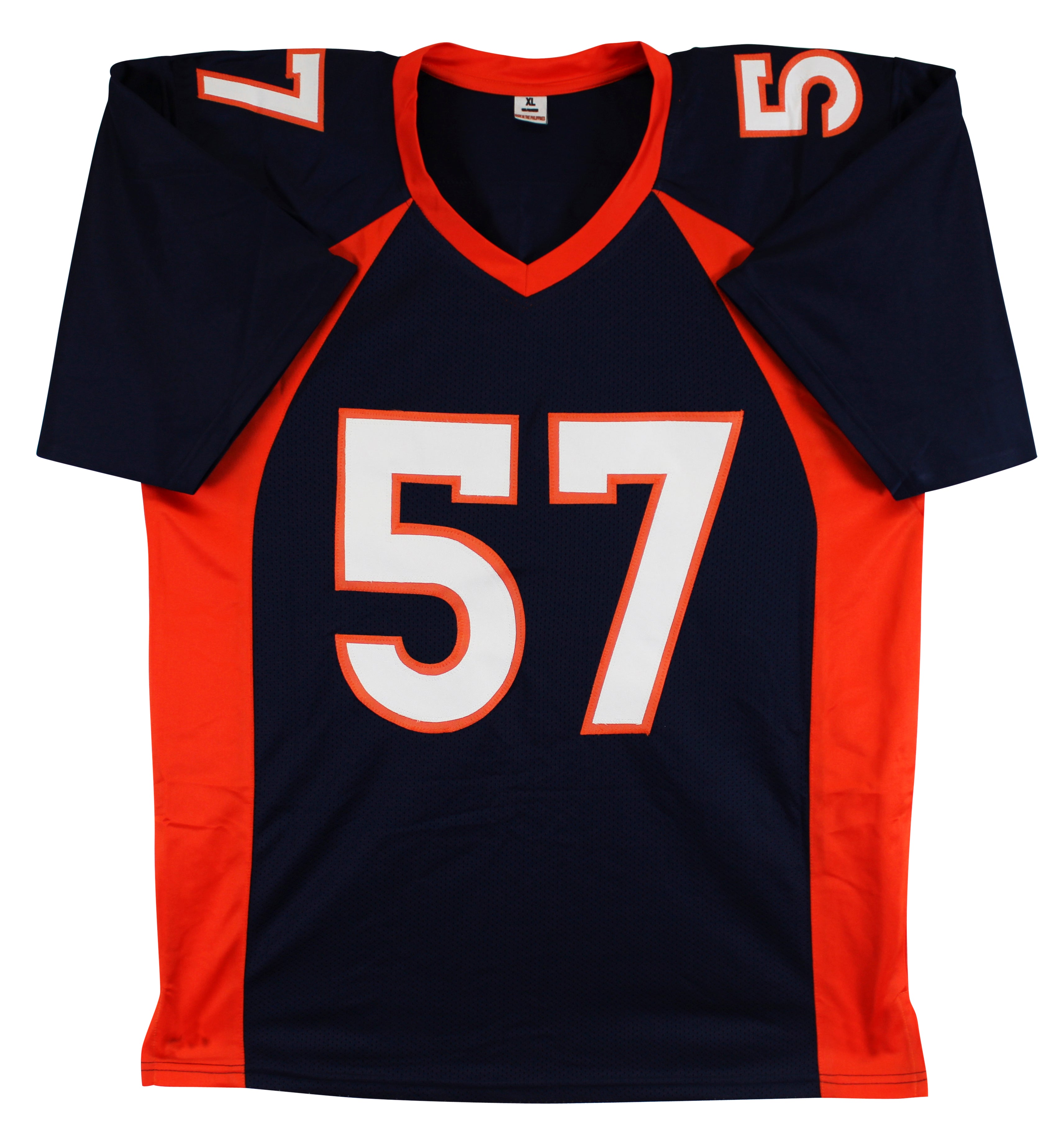 Dre Greenlaw Authentic Signed Navy Pro Style Jersey Autographed BAS Witnessed