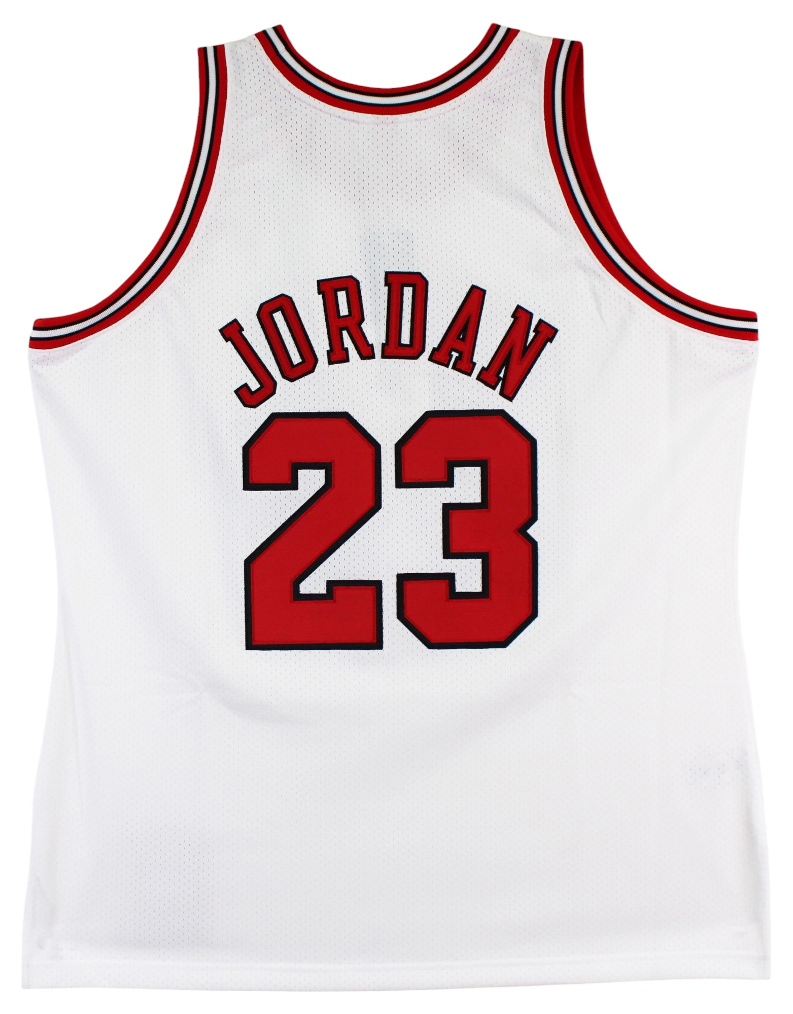 Bulls Michael Jordan Signed 97-98 White M&N HWC Authentic Jersey UDA #BAH60341