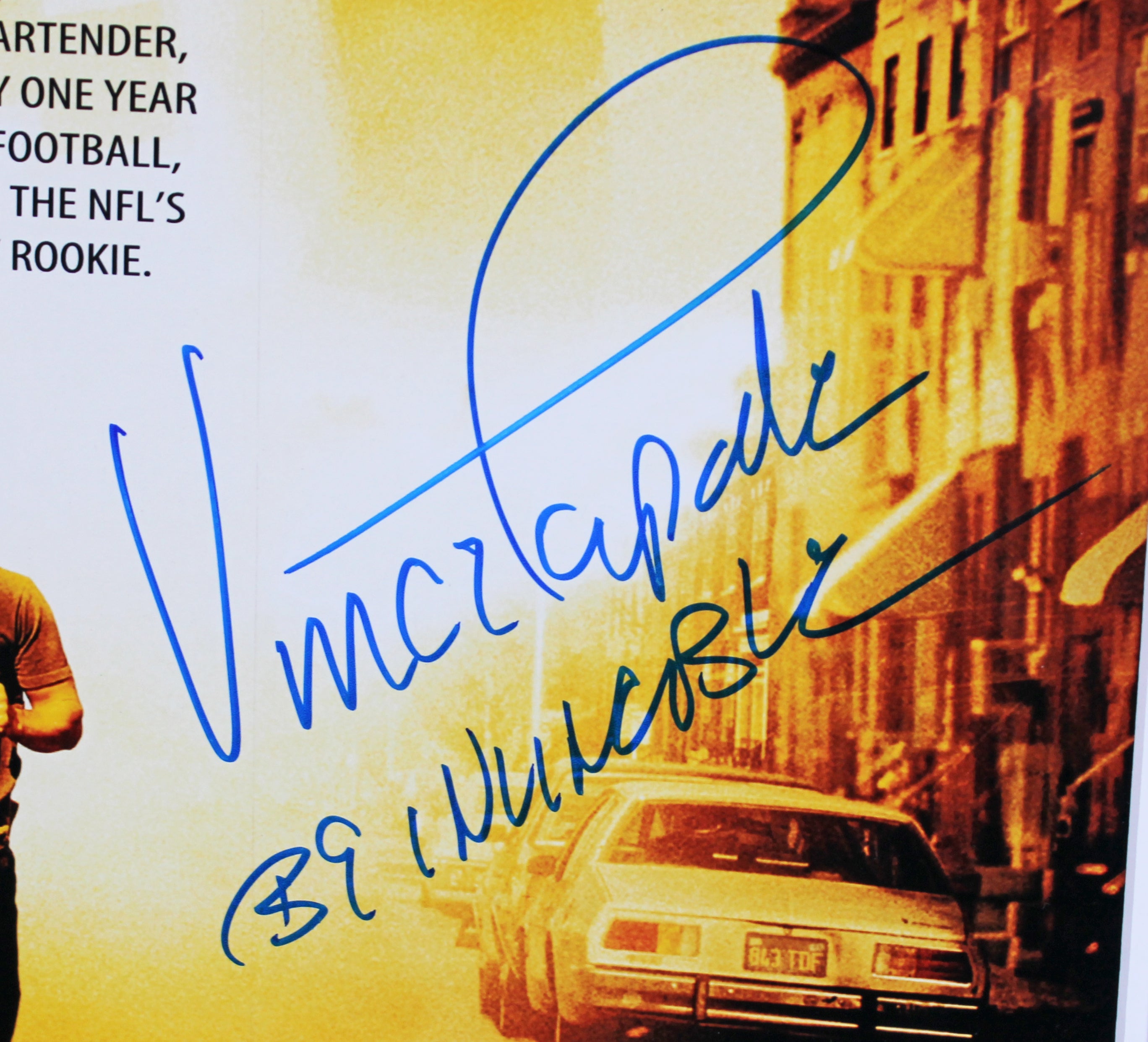 Mark Wahlberg & Vince Papale Invincible Signed 16x24 Framed Poster BAS #BP56174