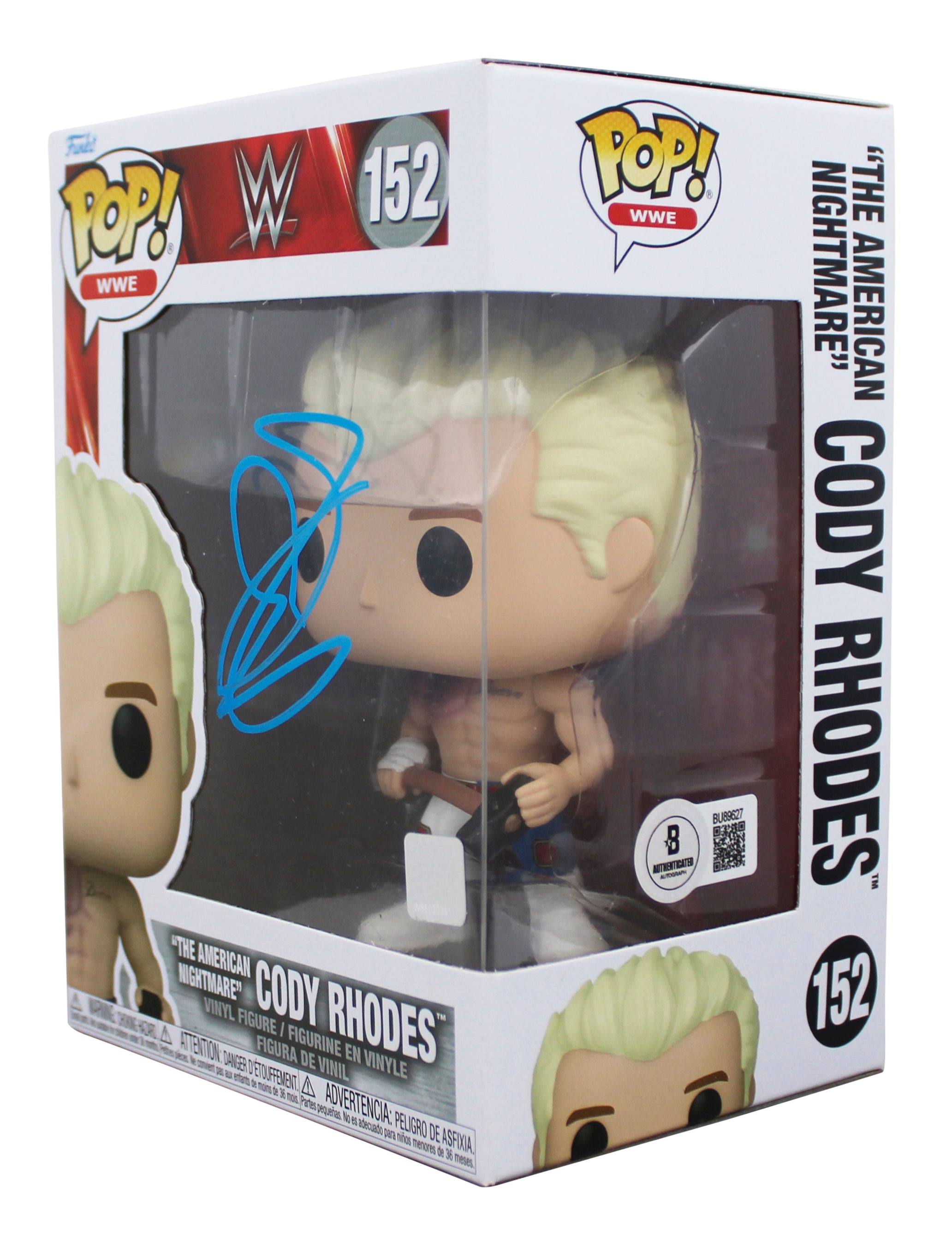 Cody Rhodes Authentic Signed WWE #152 Funko Pop Vinyl Figure BAS #BU89627