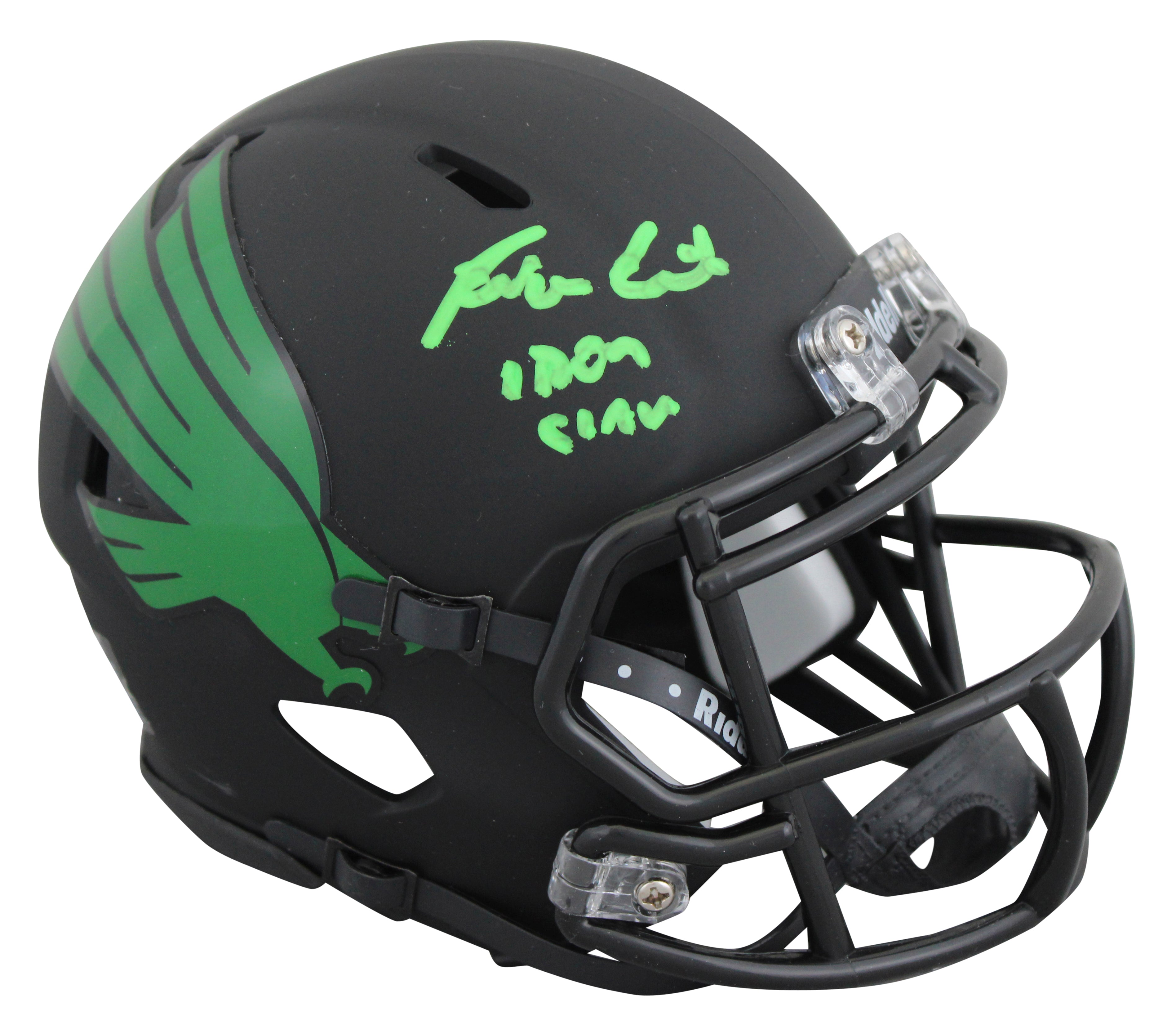 Kevin Adkisson Kevin Von Erich "IC" Signed Black Speed Mini Helmet w/ Case BAS W