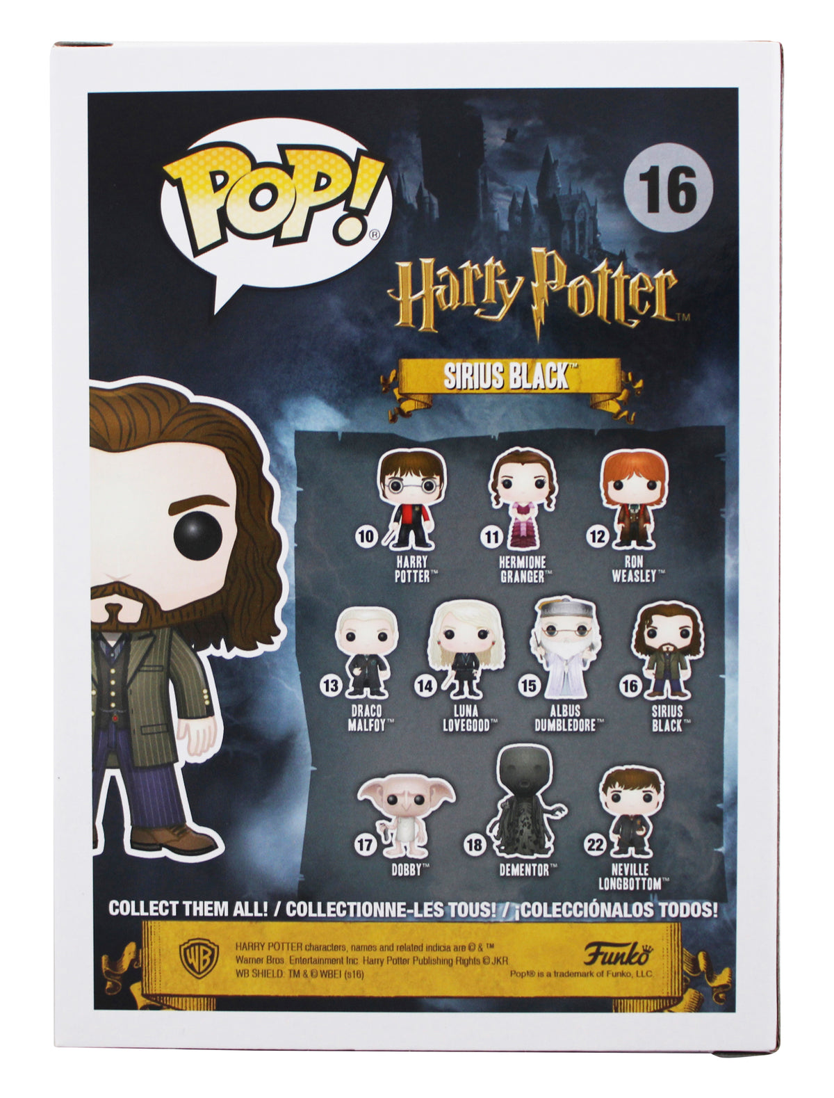 Gary Oldman Harry Potter Signed Sirius Black #16 Funko Pop Figure JSA #CE80672