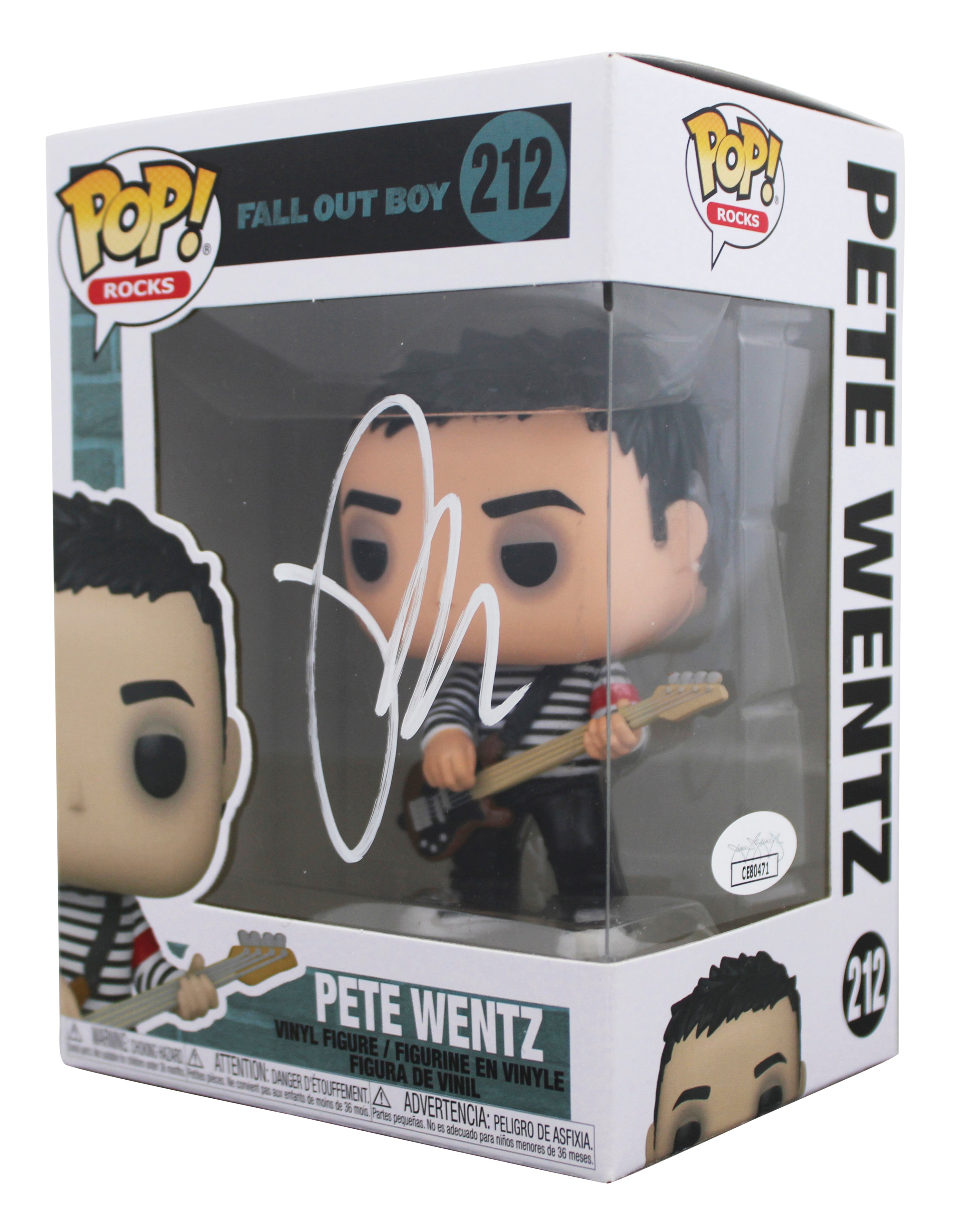 Pete Wentz Fall Out Boy Signed #212 Funko Pop Vinyl Figure JSA #CE80471