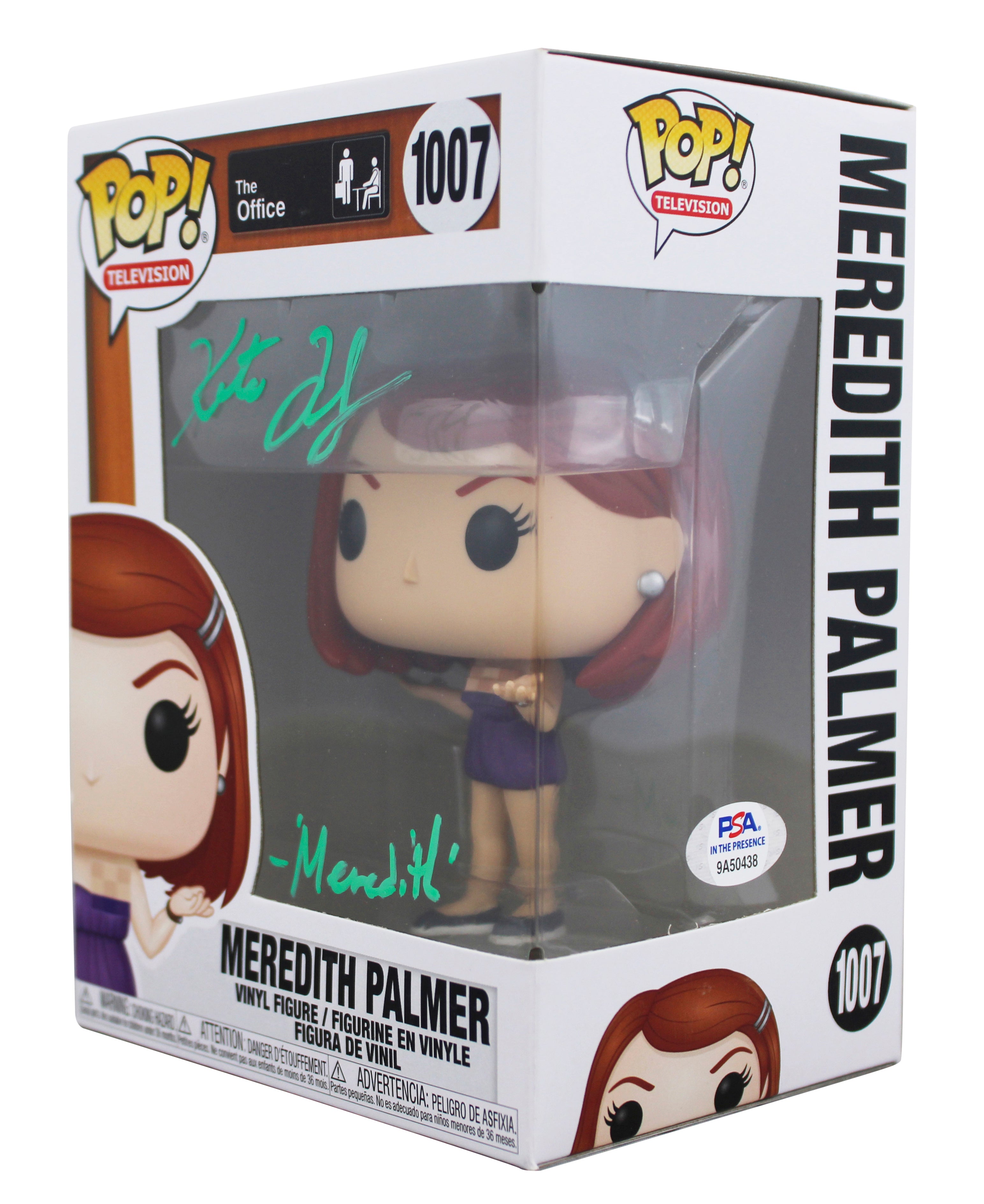 Kate Flannery "Meredith" Signed #1007 Funko Pop Vinyl Figure PSA Itp #9A50438