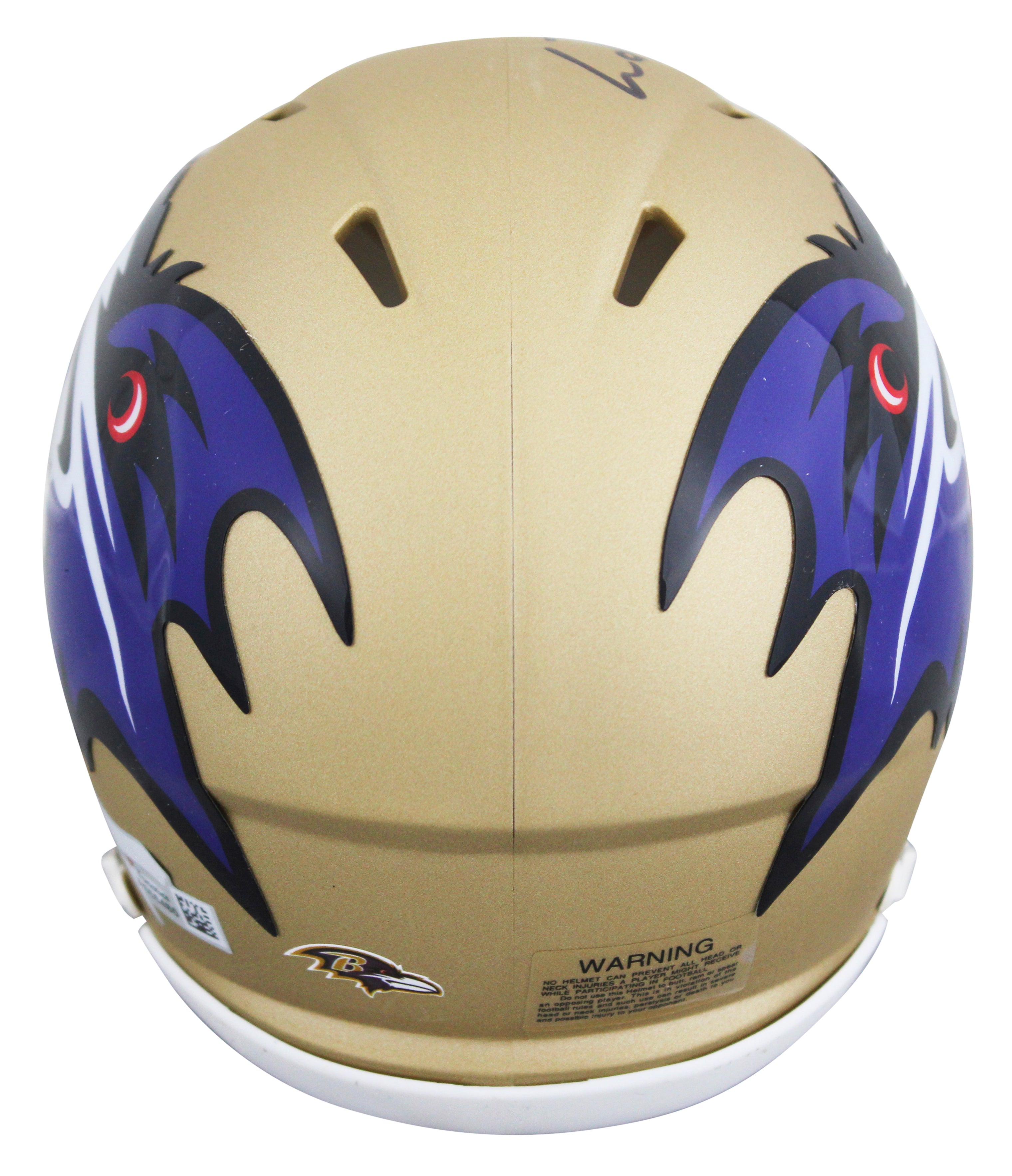 Ravens Lamar Jackson Signed Alternate AMP Speed Mini Helmet W/ Case Fanatics