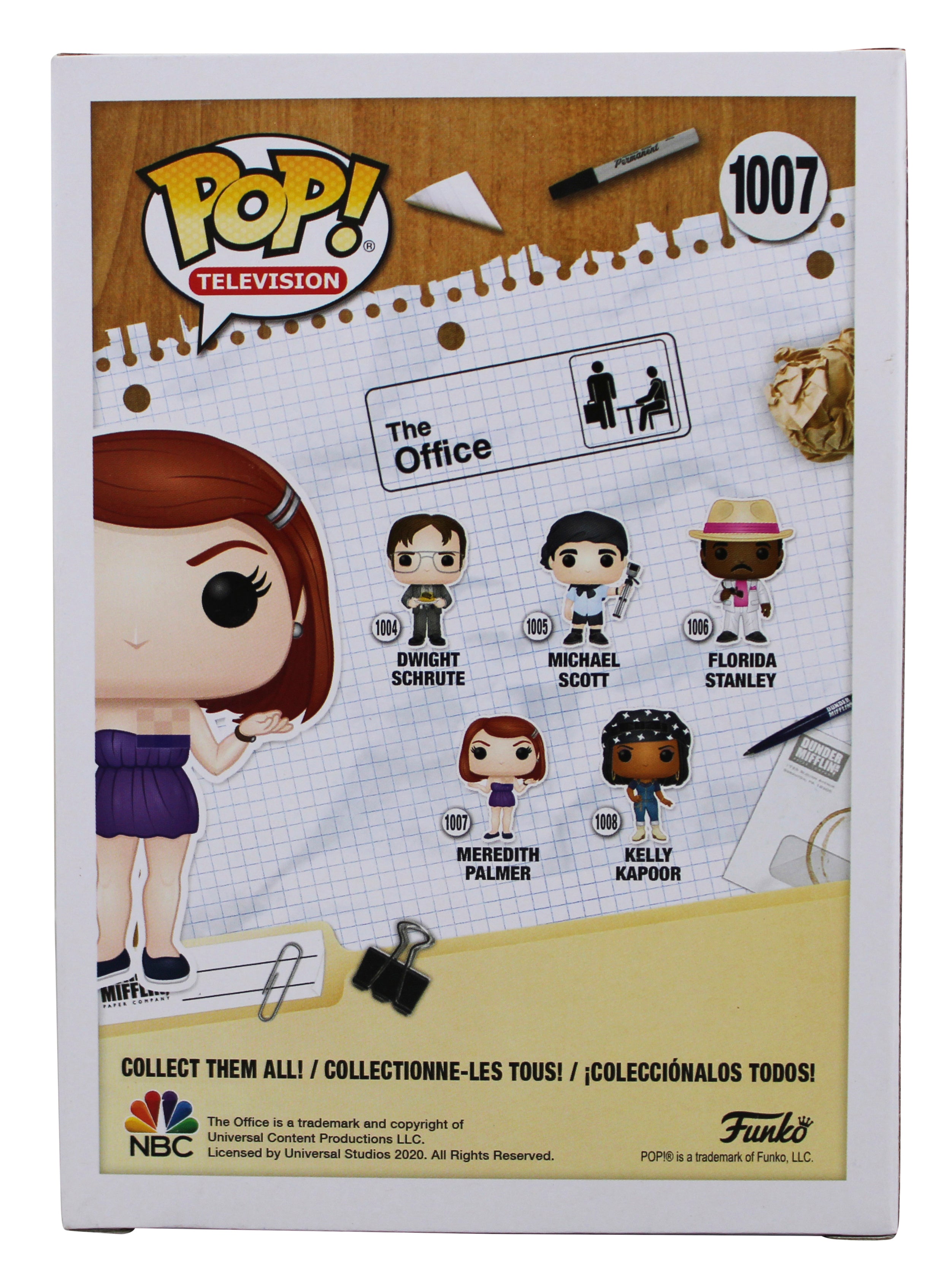 Kate Flannery "Meredith" Signed #1007 Funko Pop Vinyl Figure PSA Itp #9A50438