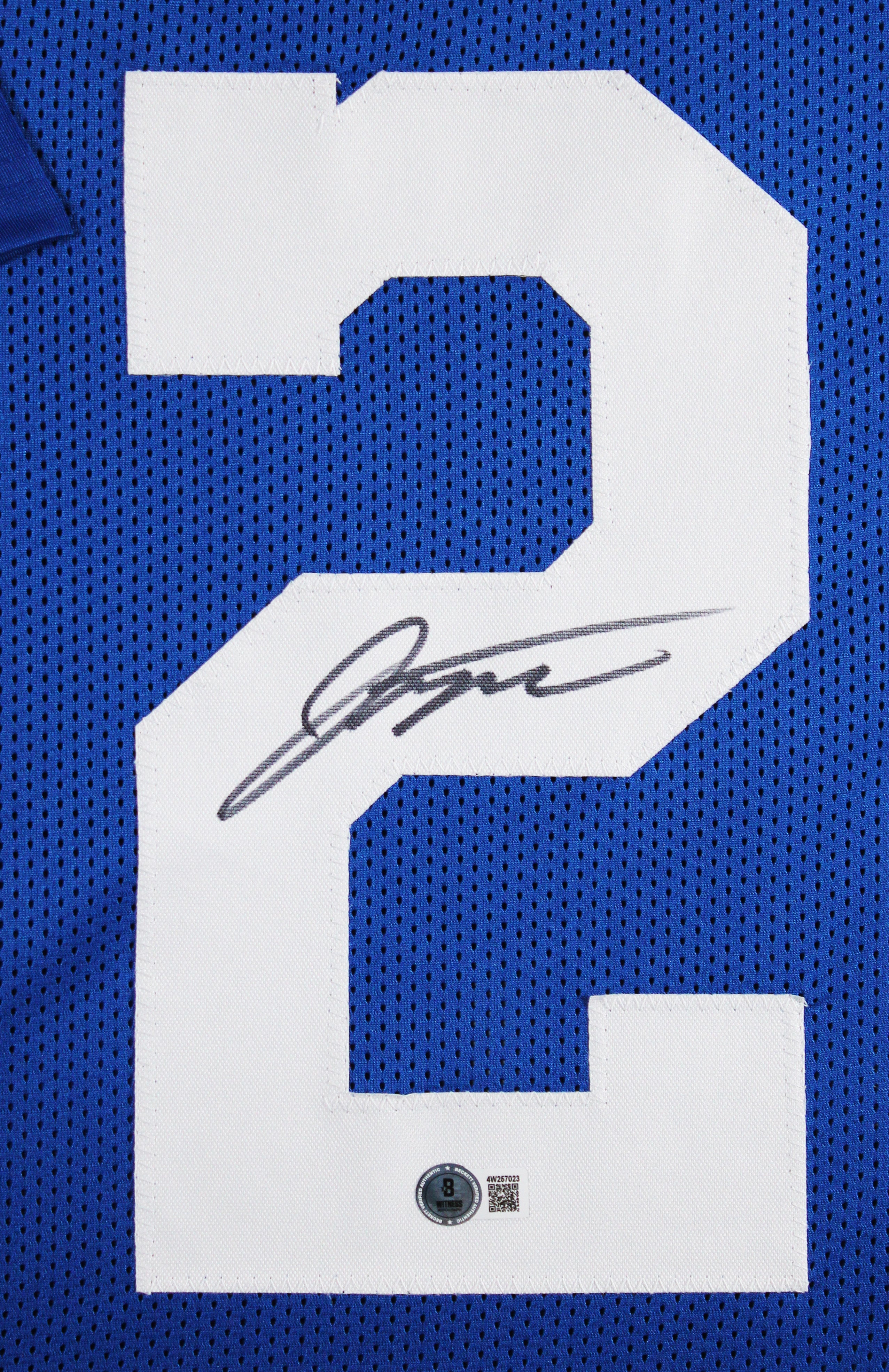 Jonathan Taylor Authentic Signed Blue Pro Style Framed Jersey Autographed BAS