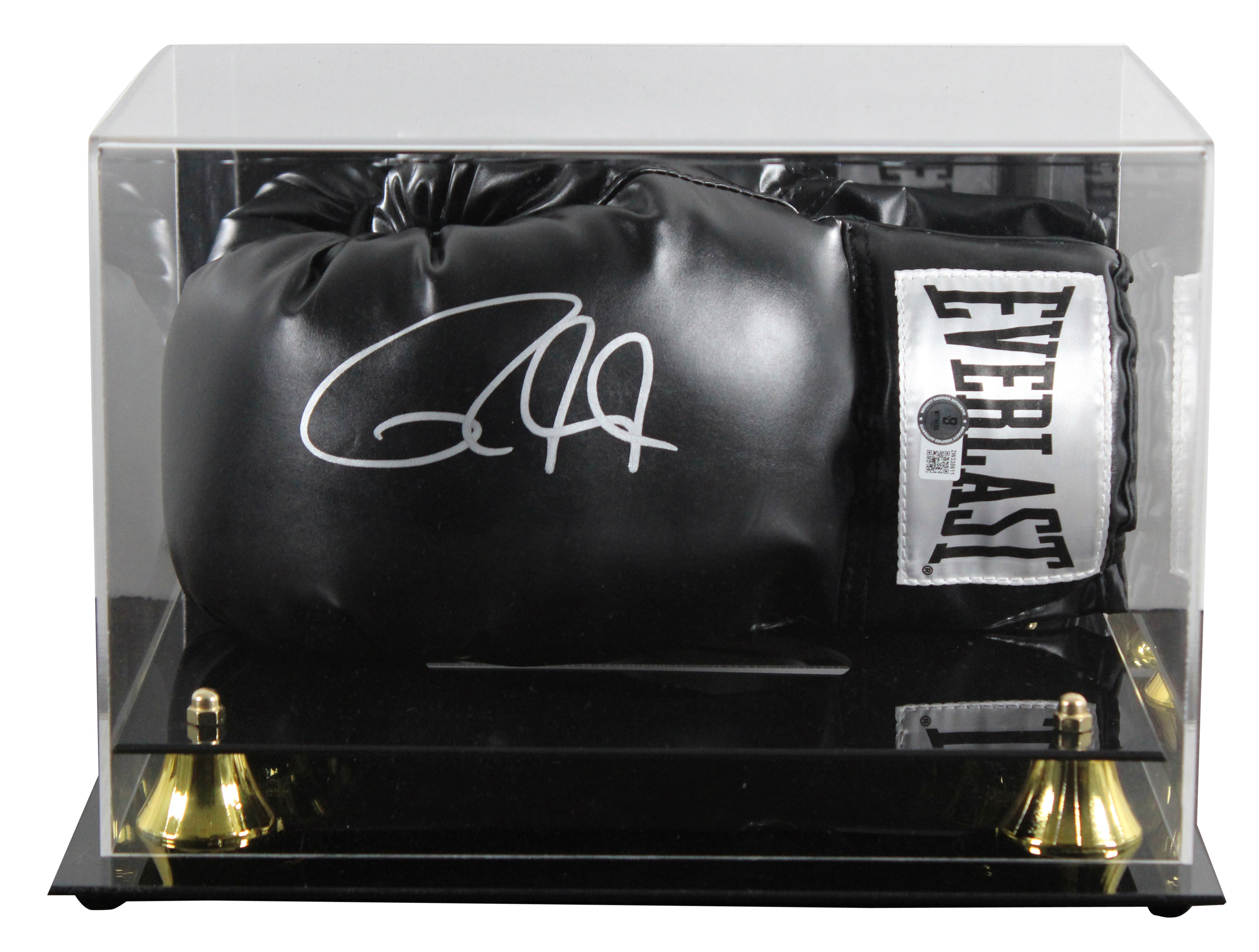 Roy Jones Jr. Signed Black Left Hand Everlast Boxing Glove w/ Case BAS Witnessed
