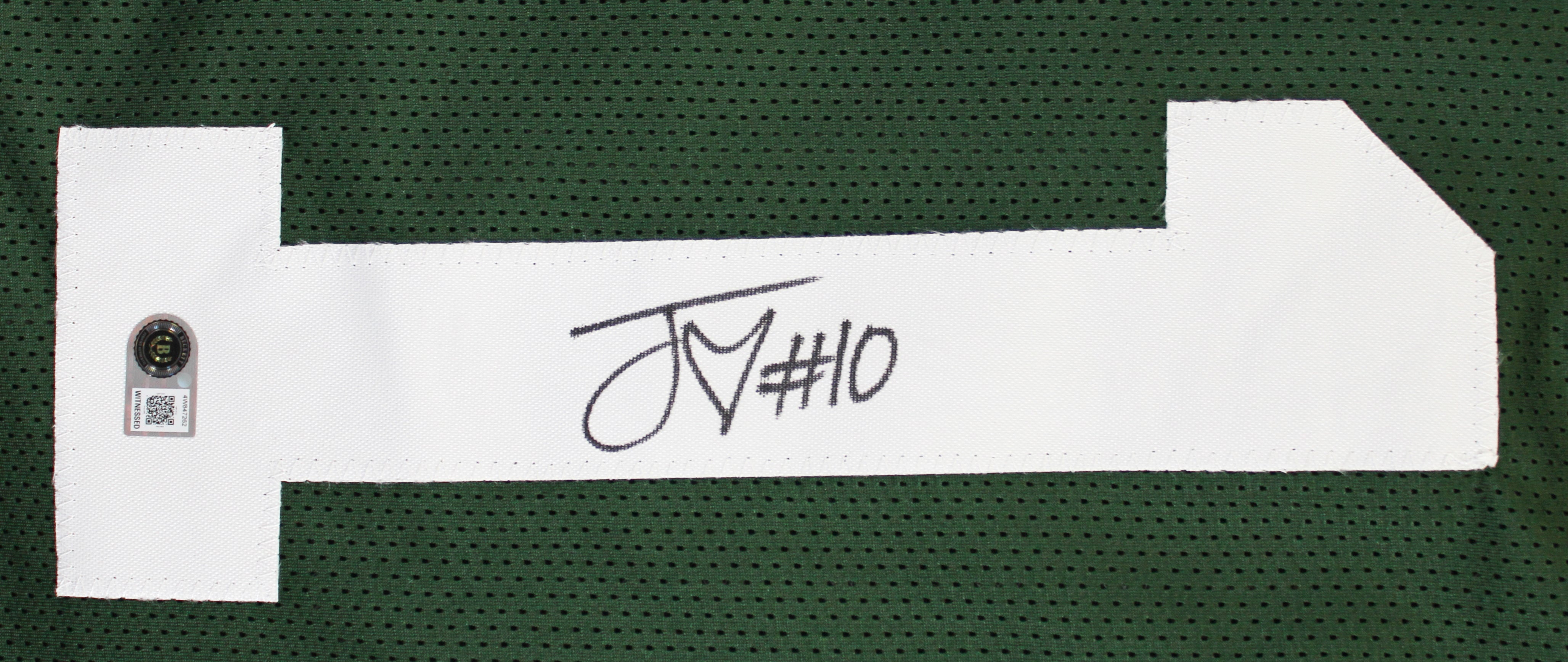 Jordan Love Authentic Signed Green Pro Style Jersey Autographed BAS Witnessed 2