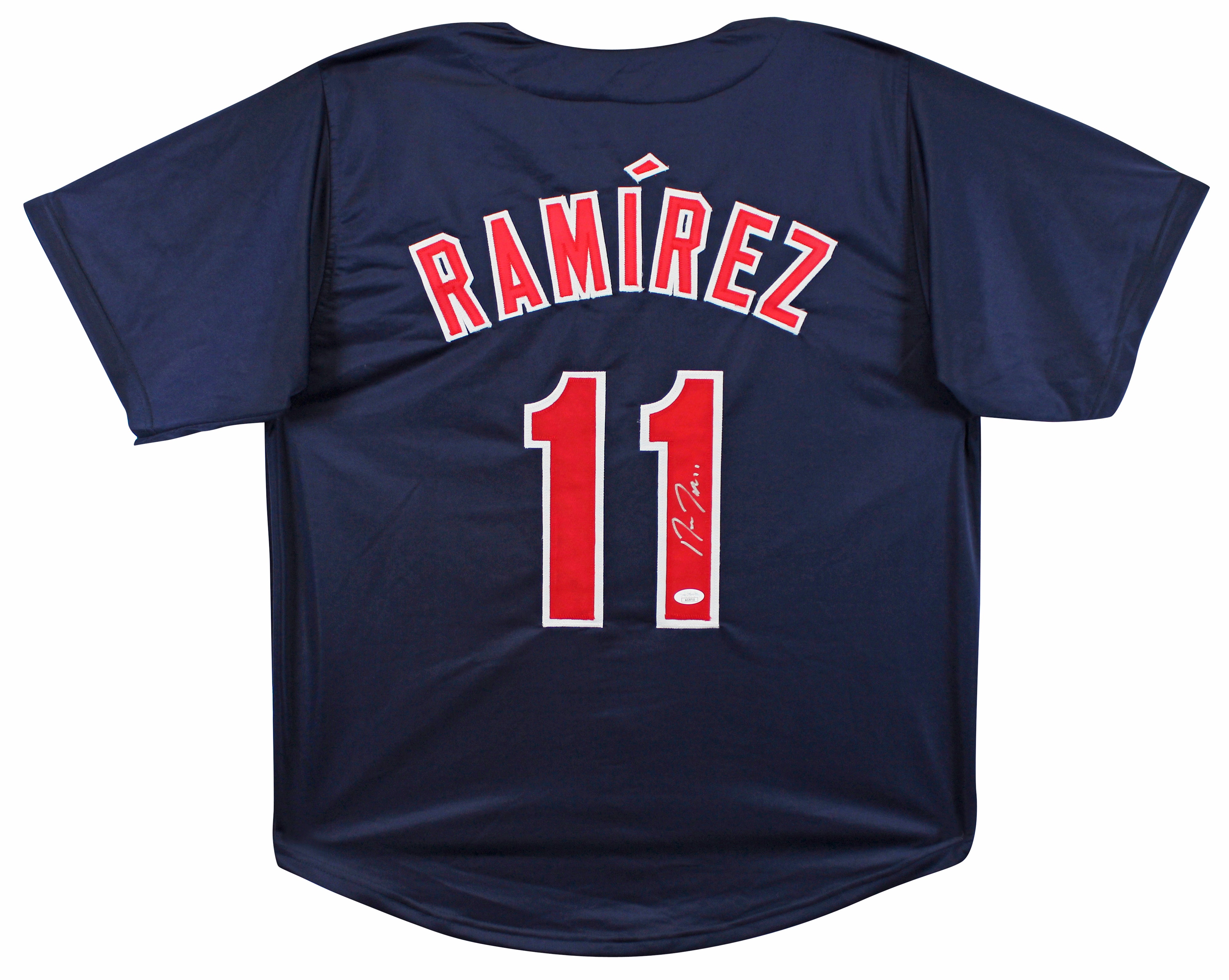 Jose Ramirez Authentic Signed Navy Pro Style Jersey Autographed JSA 2