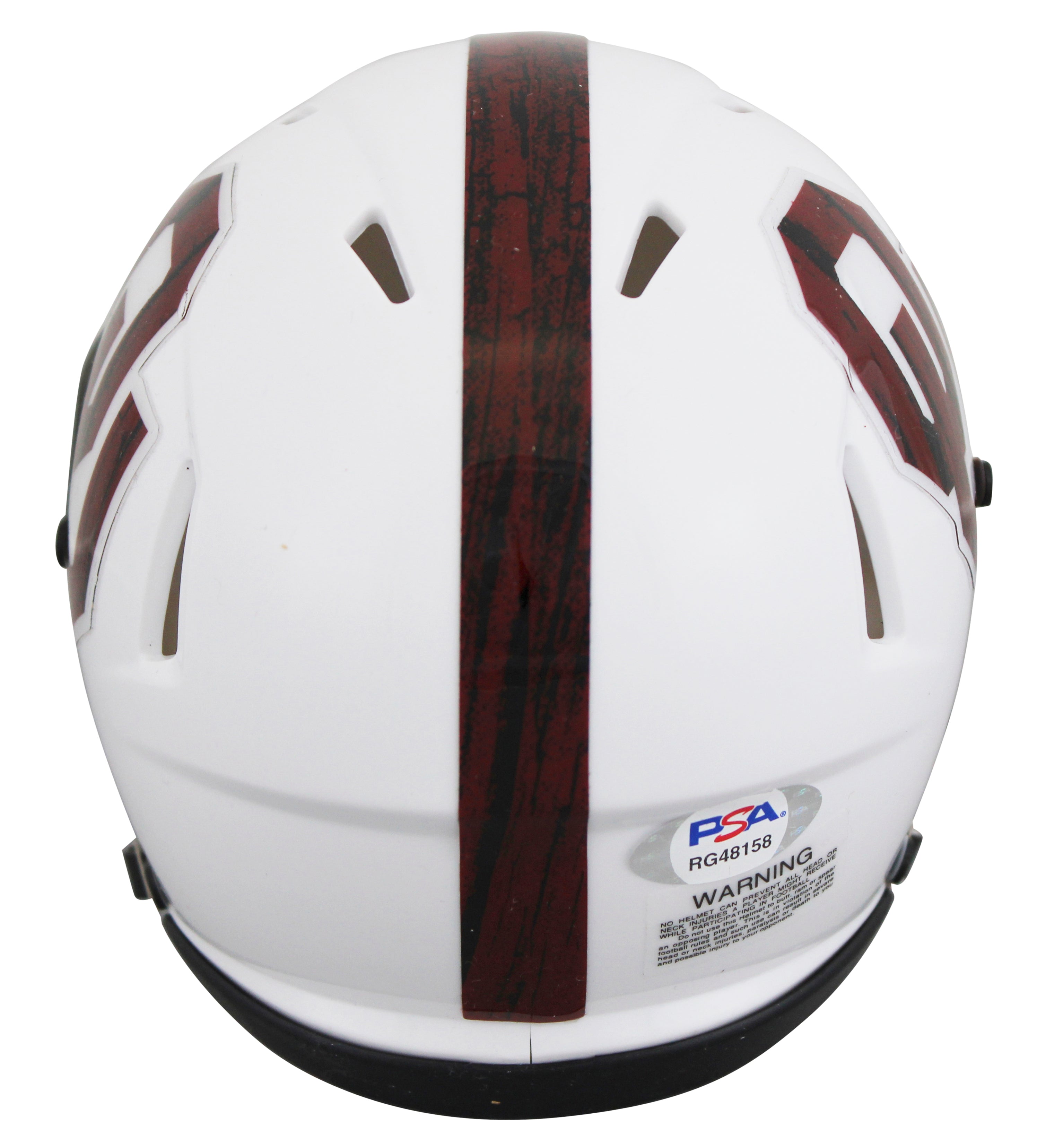 Oklahoma Spencer Rattler Signed White BTW Speed Mini Helmet PSA/DNA #RG48158