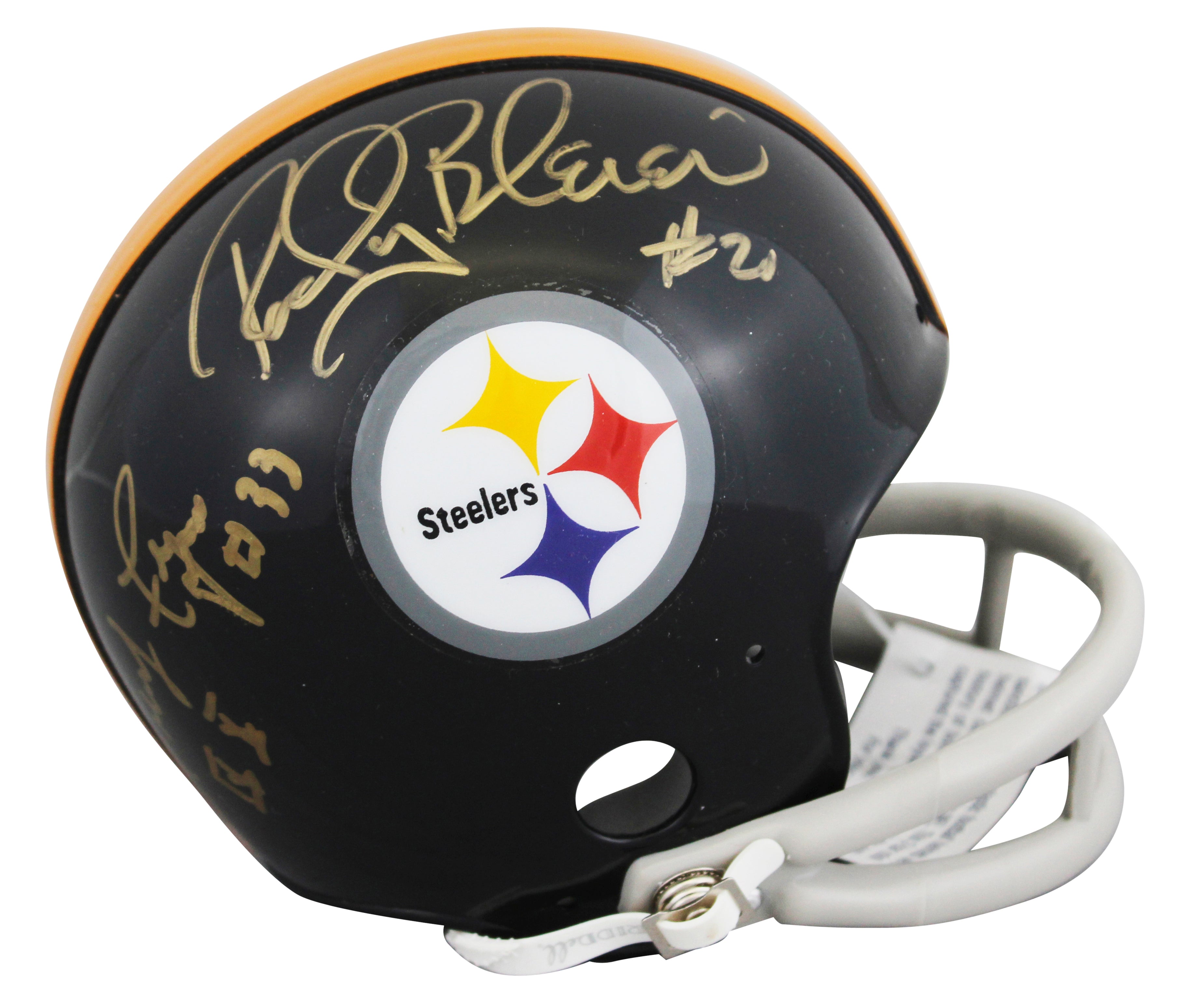 Steelers (3) Bleier, Wagner, Fuqua Signed VSR4 Rep Mini Helmet JSA #AZ44236