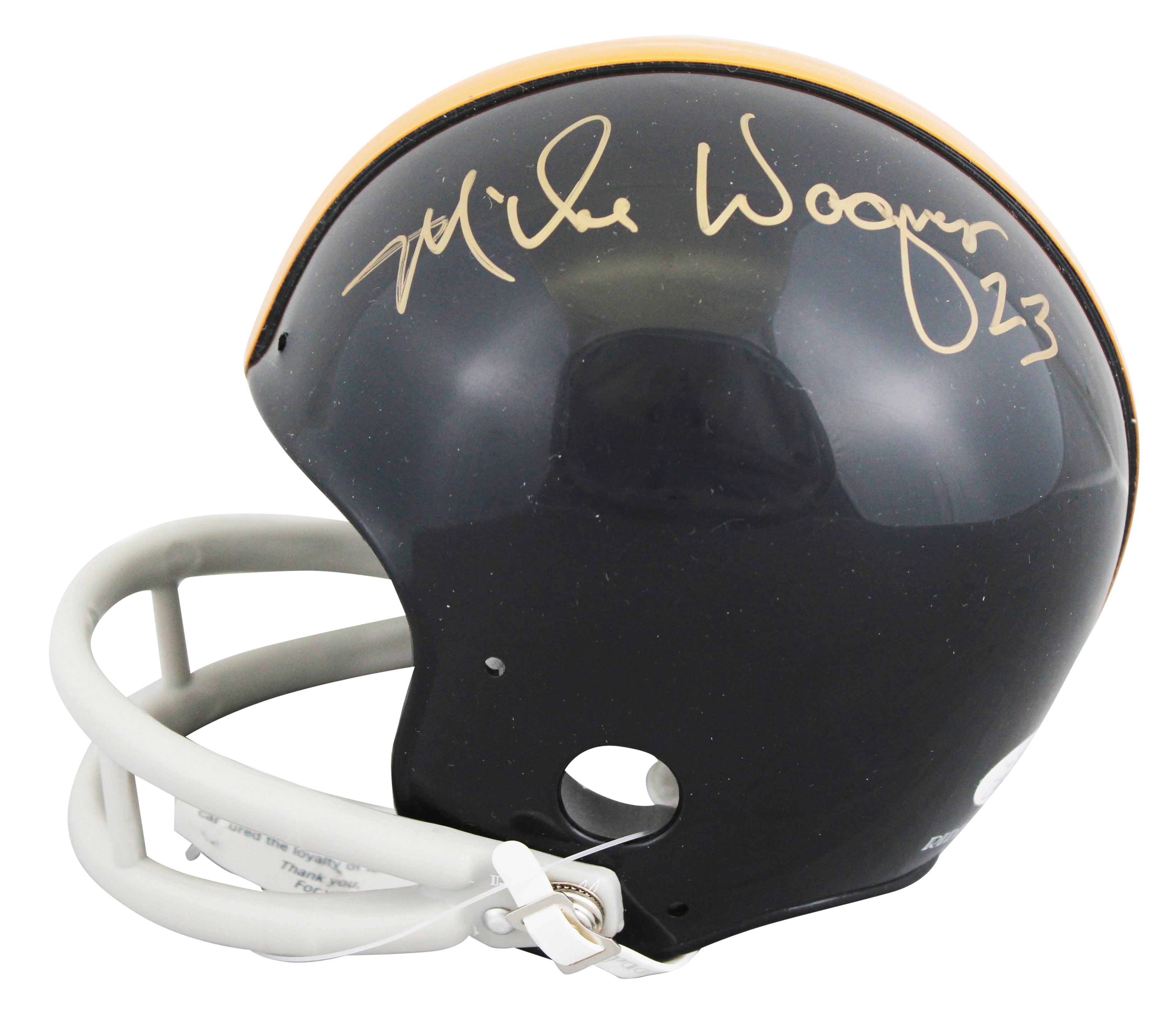 Steelers (3) Bleier, Wagner, Fuqua Signed VSR4 Rep Mini Helmet JSA #AZ44236