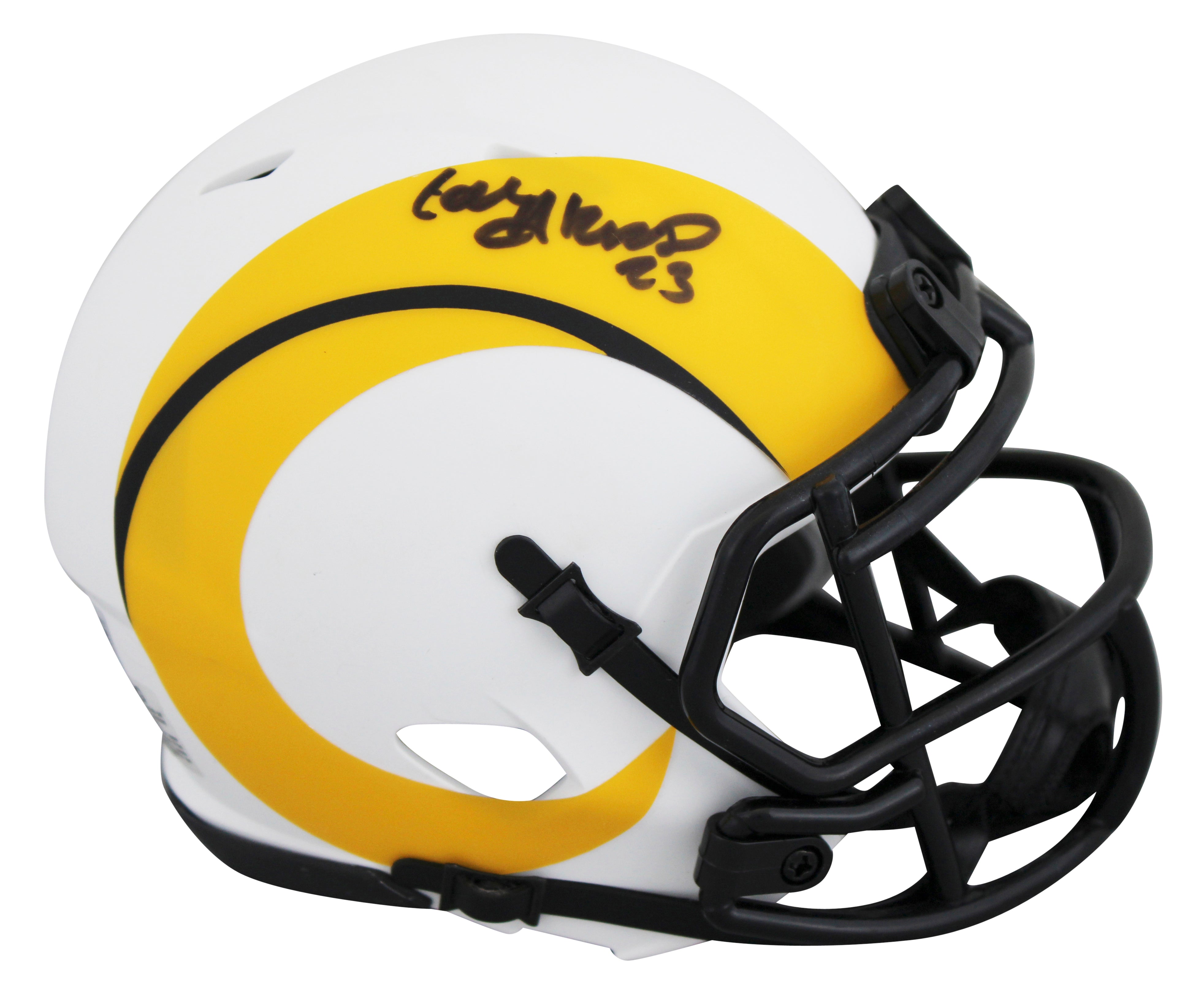 Rams Cam Akers Authentic Signed Lunar Speed Mini Helmet BAS Witnessed #WQ81503