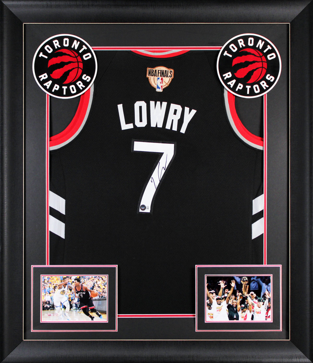 Raptors Kyle Lowry Authentic Signed Black Nike Framed Jersey BAS #BK88798