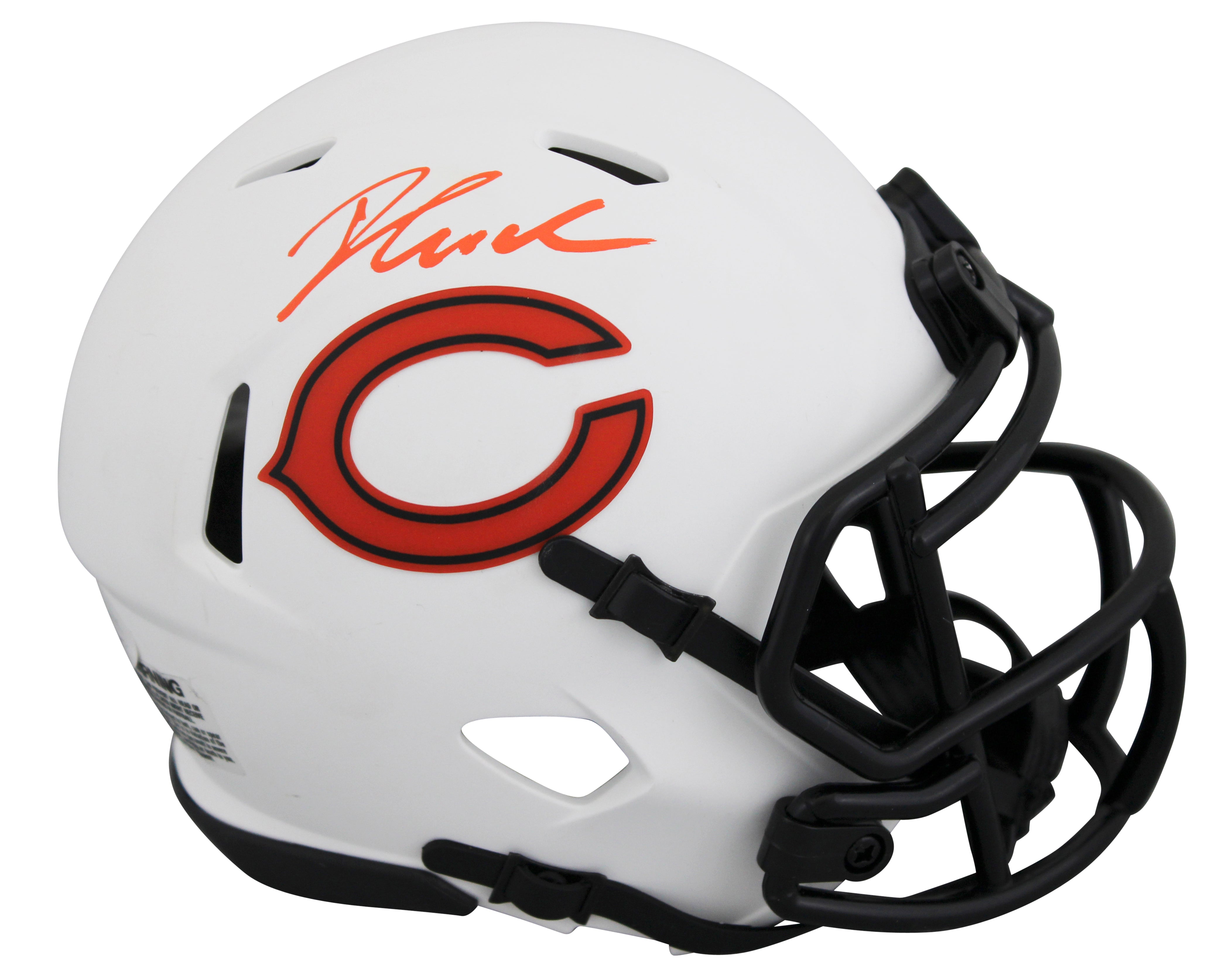 Bears D'andre Swift Authentic Signed Lunar Speed Mini Helmet JSA #WB310157