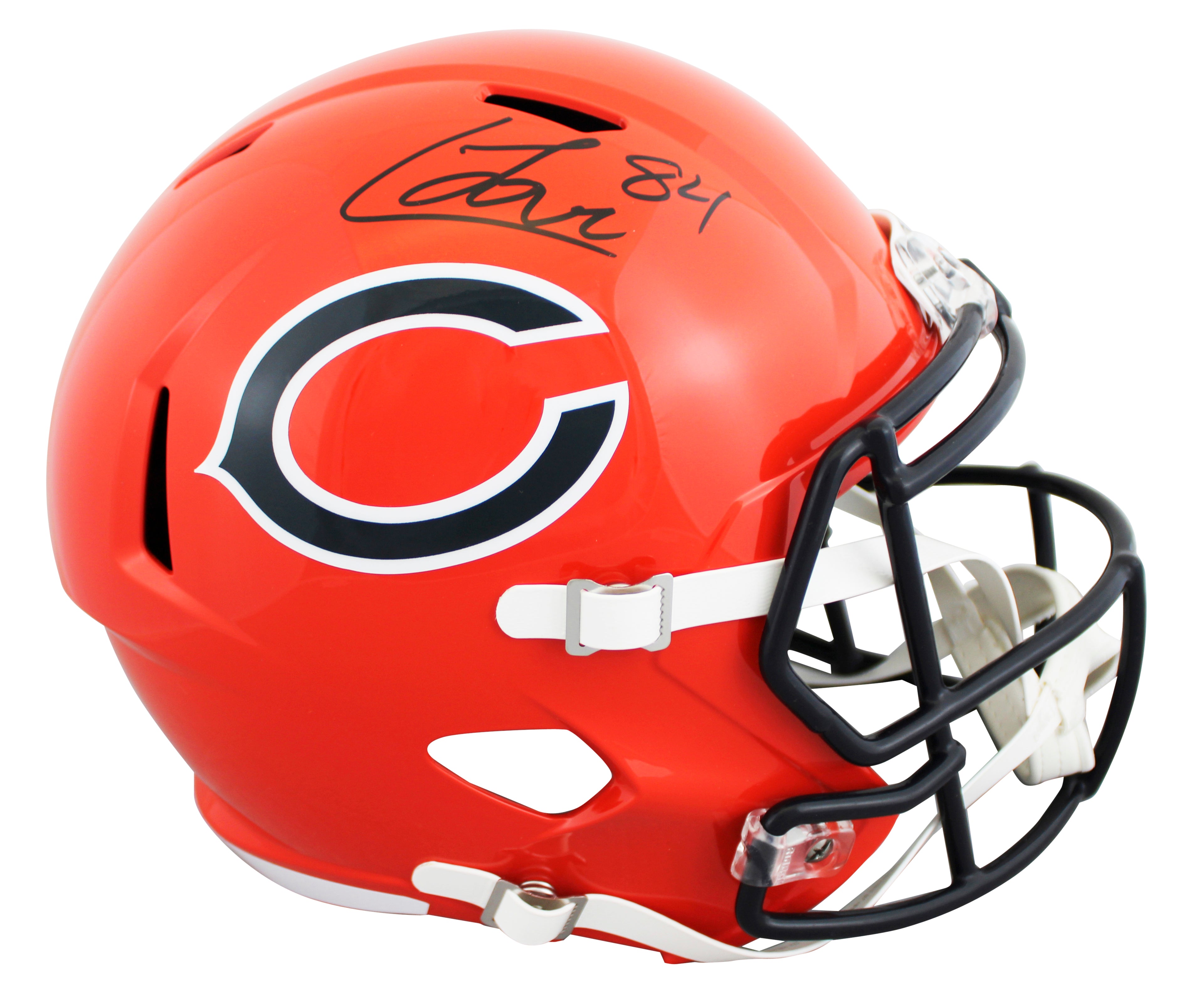 Bears Colston Loveland Signed 2022 On-Field Alt Full Size Speed Rep Helmet JSA W