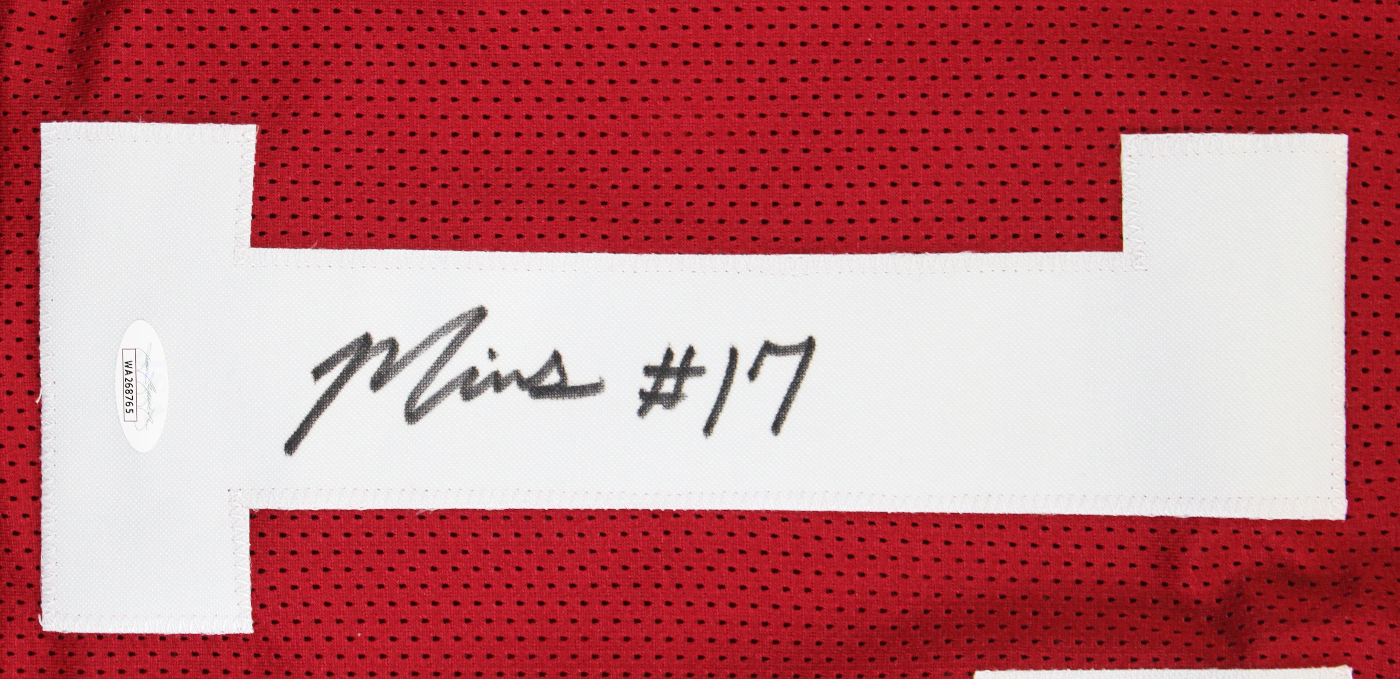 Oklahoma Marvin Mims Authentic Signed Maroon Pro Style Jersey JSA Witness