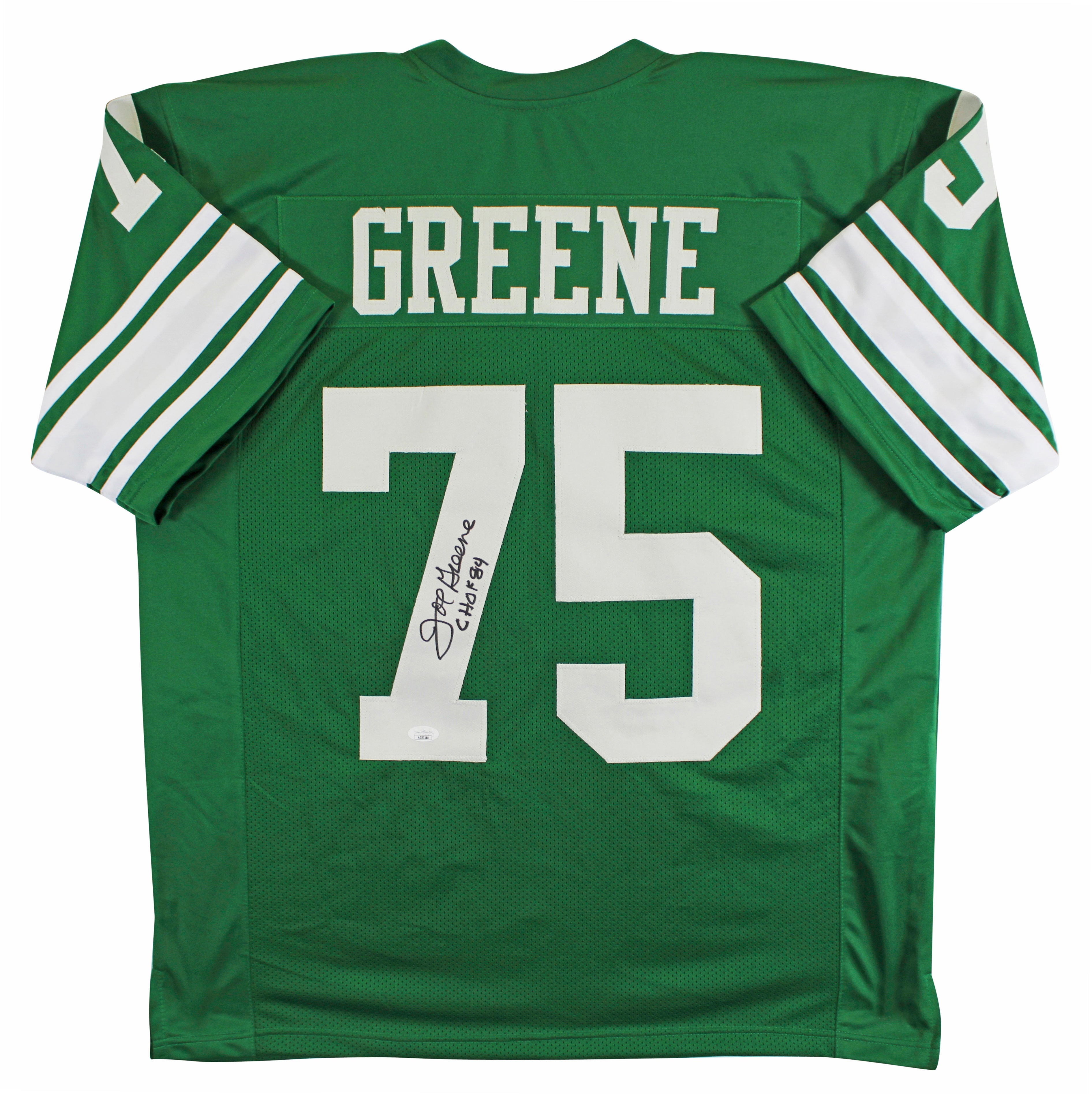 North Texas Joe Greene "CHOF 84" Authentic Signed Green Pro Style Jersey BAS Wit