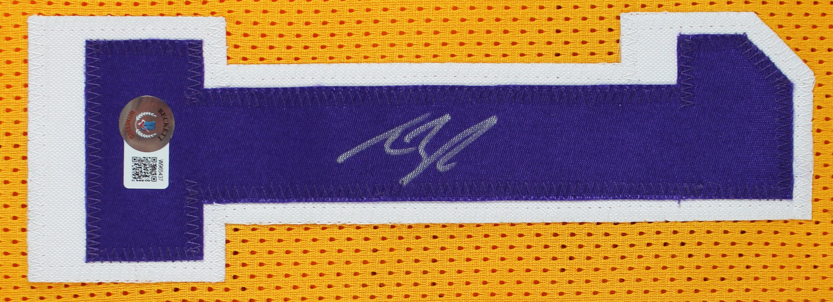 Austin Reaves Authentic Signed Yellow Pro Style Framed Jersey BAS Witnessed 2