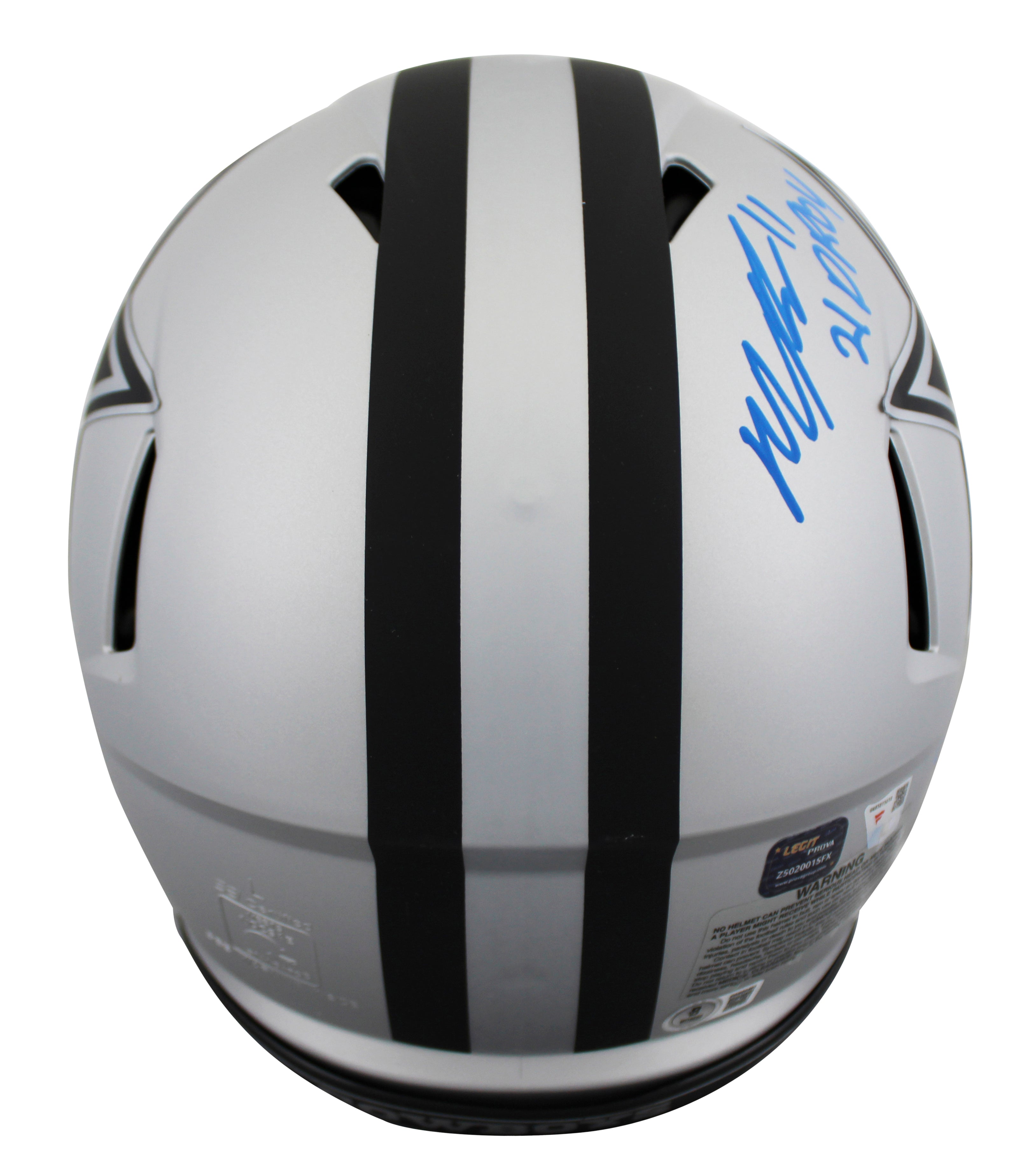 Cowboys (4) Smith, Prescott +2 Signed Rave F/S Speed Proline Helmet w/ Case BAS