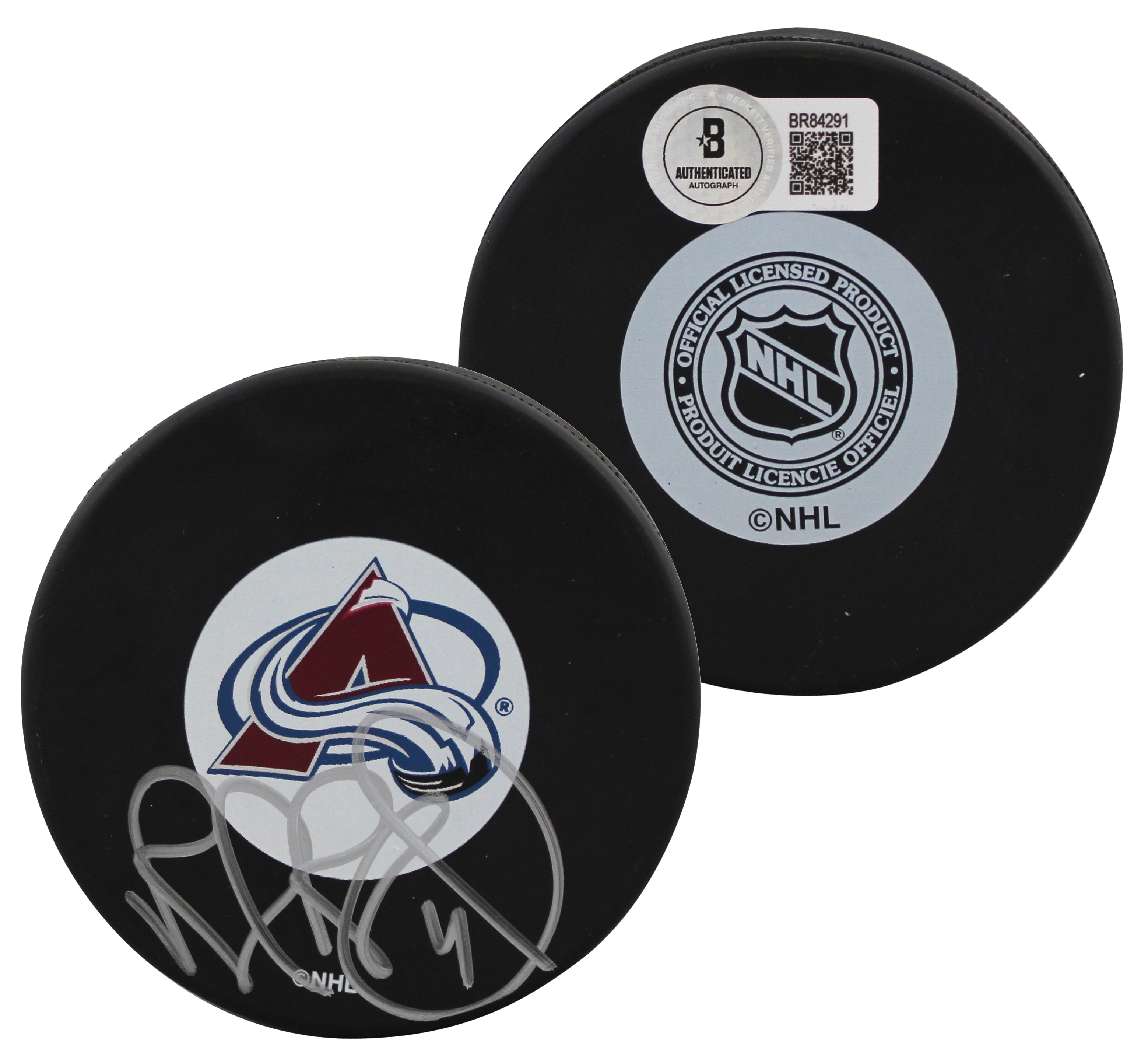 Avalanche Rob Blake Authentic Signed Official NHL Hockey Puck BAS #BR84291