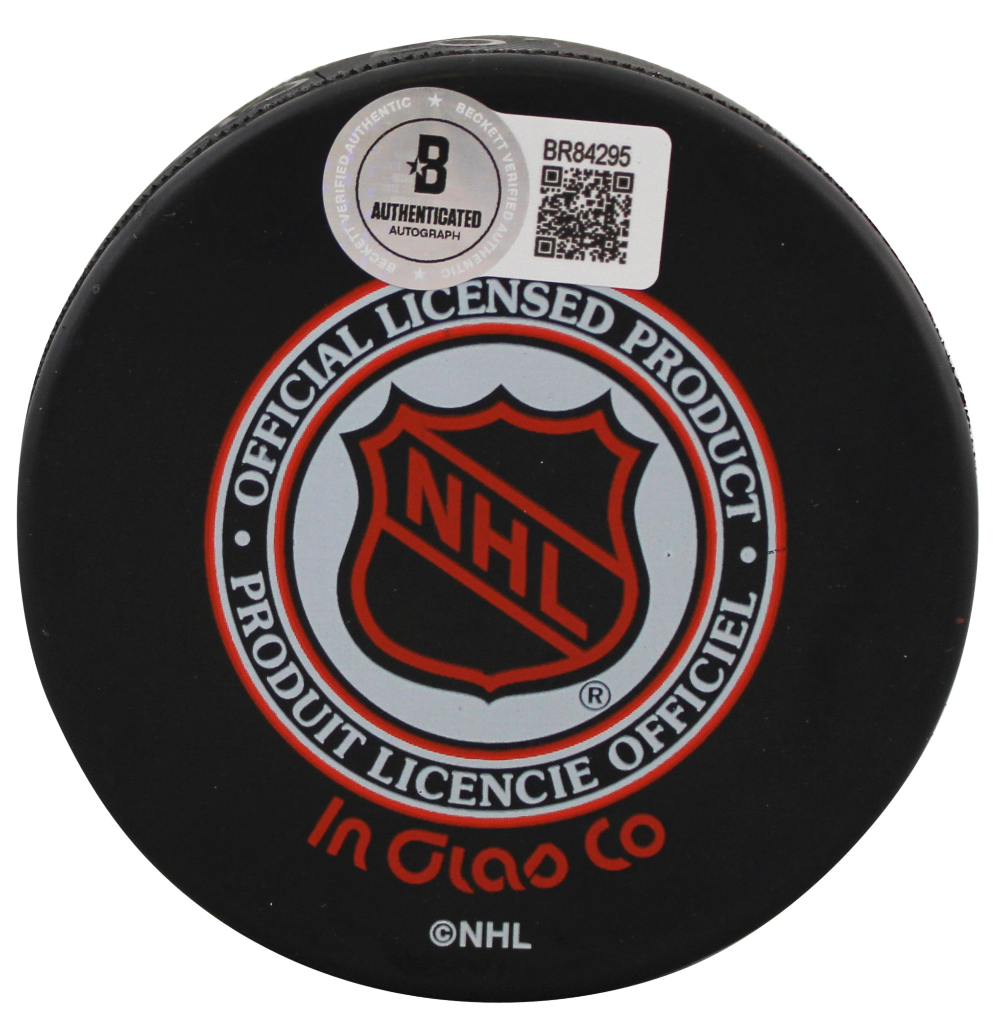 Avalanche Peter Forsberg Authentic Signed Official NHL Hockey Puck BAS #BR84295