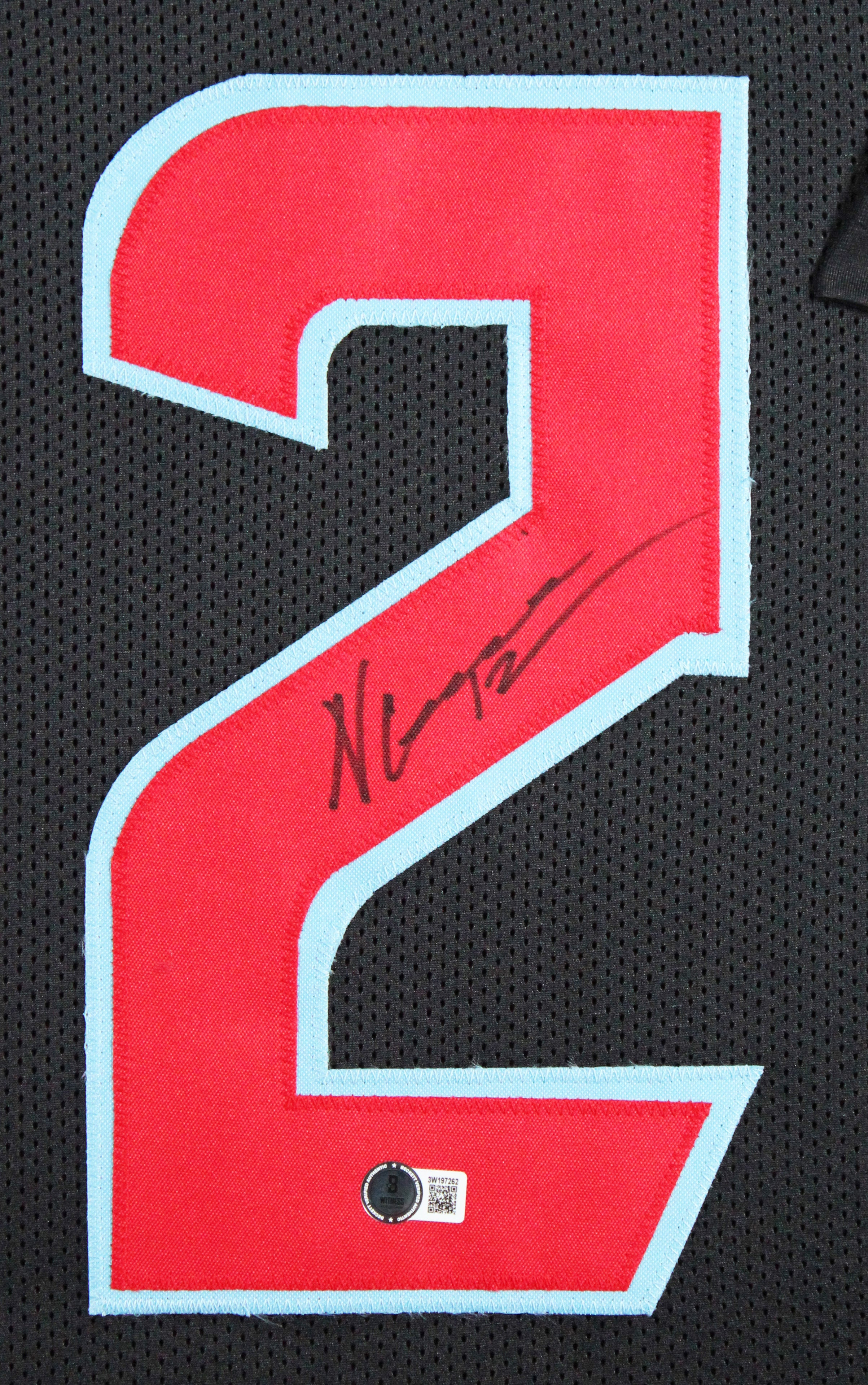 Nico Collins Signed Alternate Navy Blue Pro Style Framed Jersey BAS Witnessed