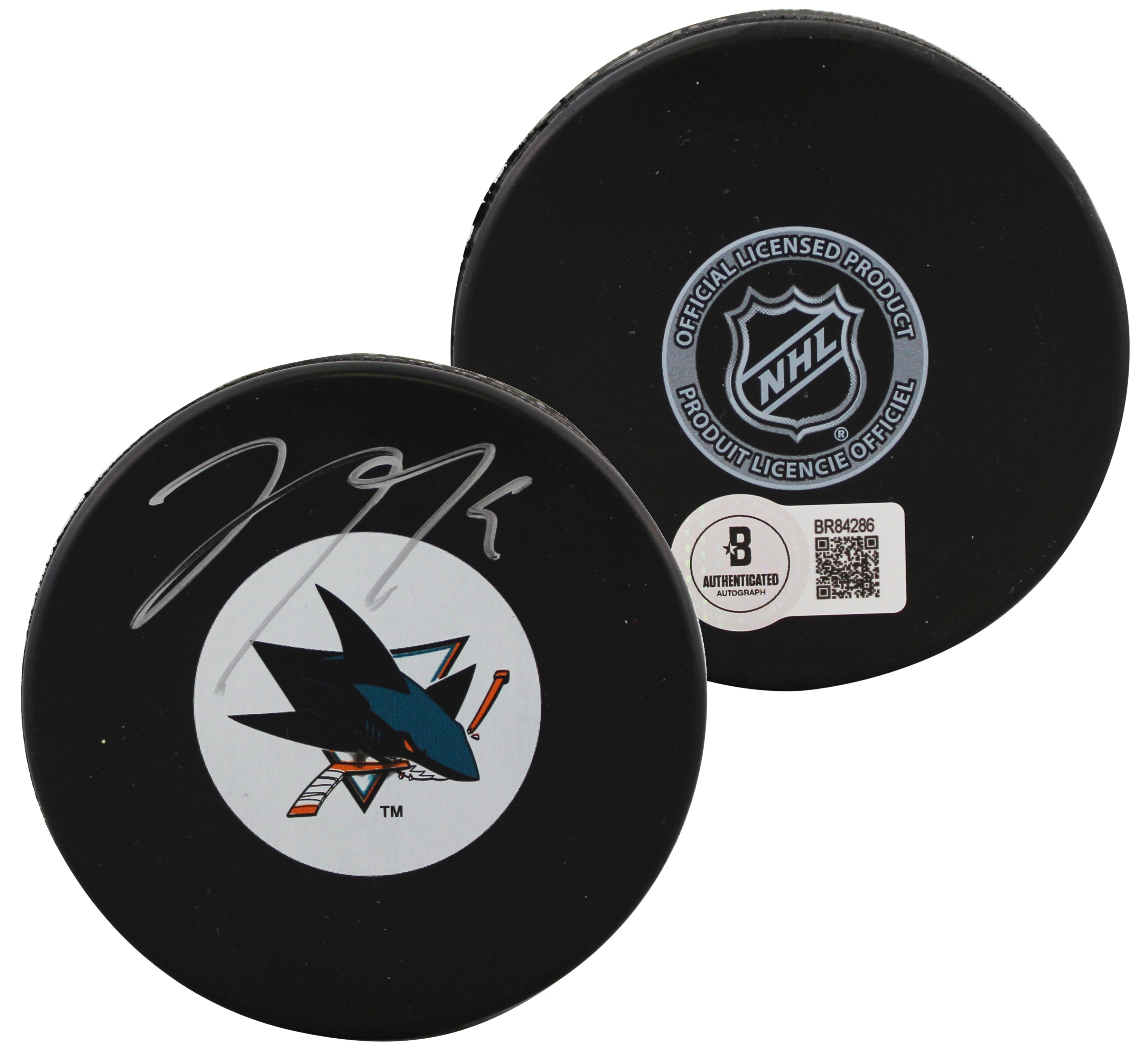 Sharks Joe Thornton Authentic Signed Official NHL Hockey Puck BAS #BR84286