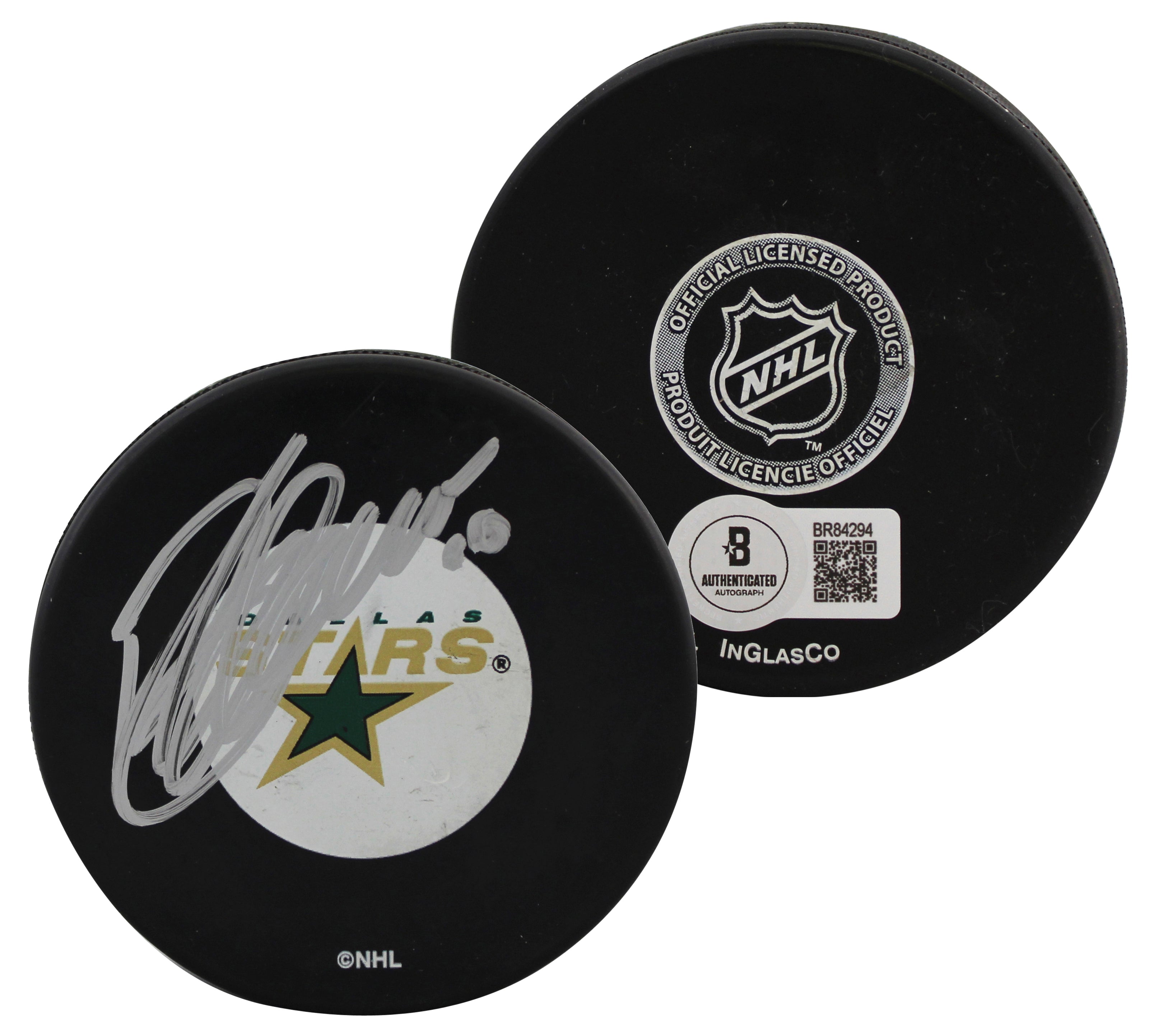 Stars Brenden Morrow Authentic Signed Official NHL Hockey Puck BAS #BR84294