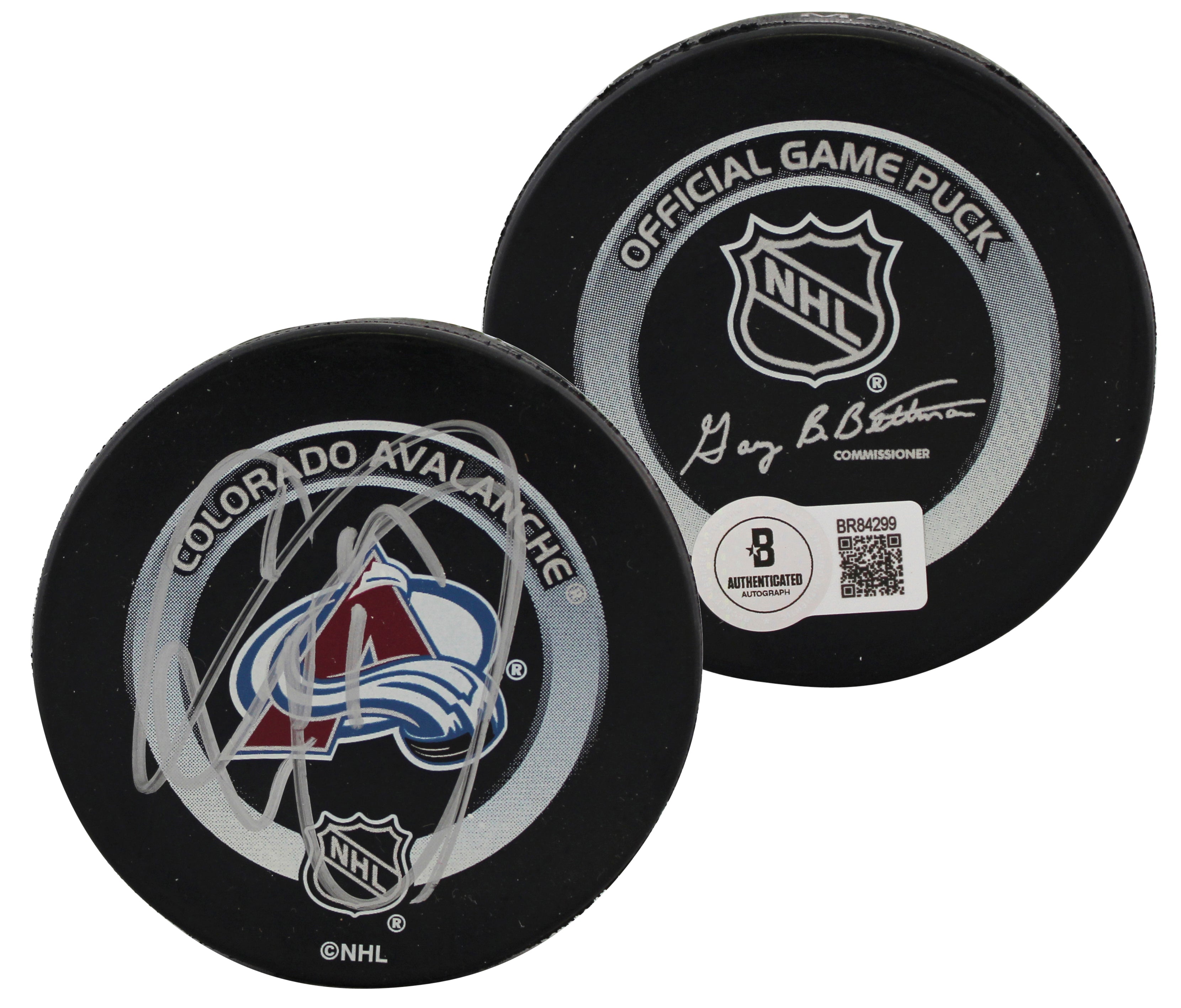 Avalanche Joe Sakic Authentic Signed Official NHL Hockey Puck BAS #BR84299