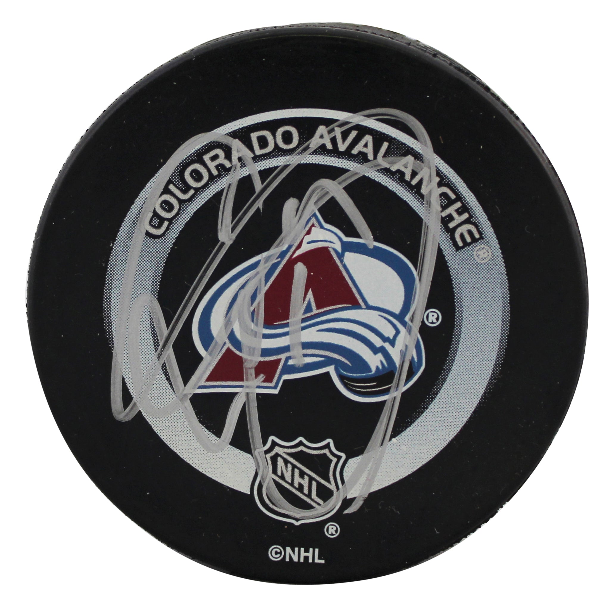 Avalanche Joe Sakic Authentic Signed Official NHL Hockey Puck BAS #BR84299