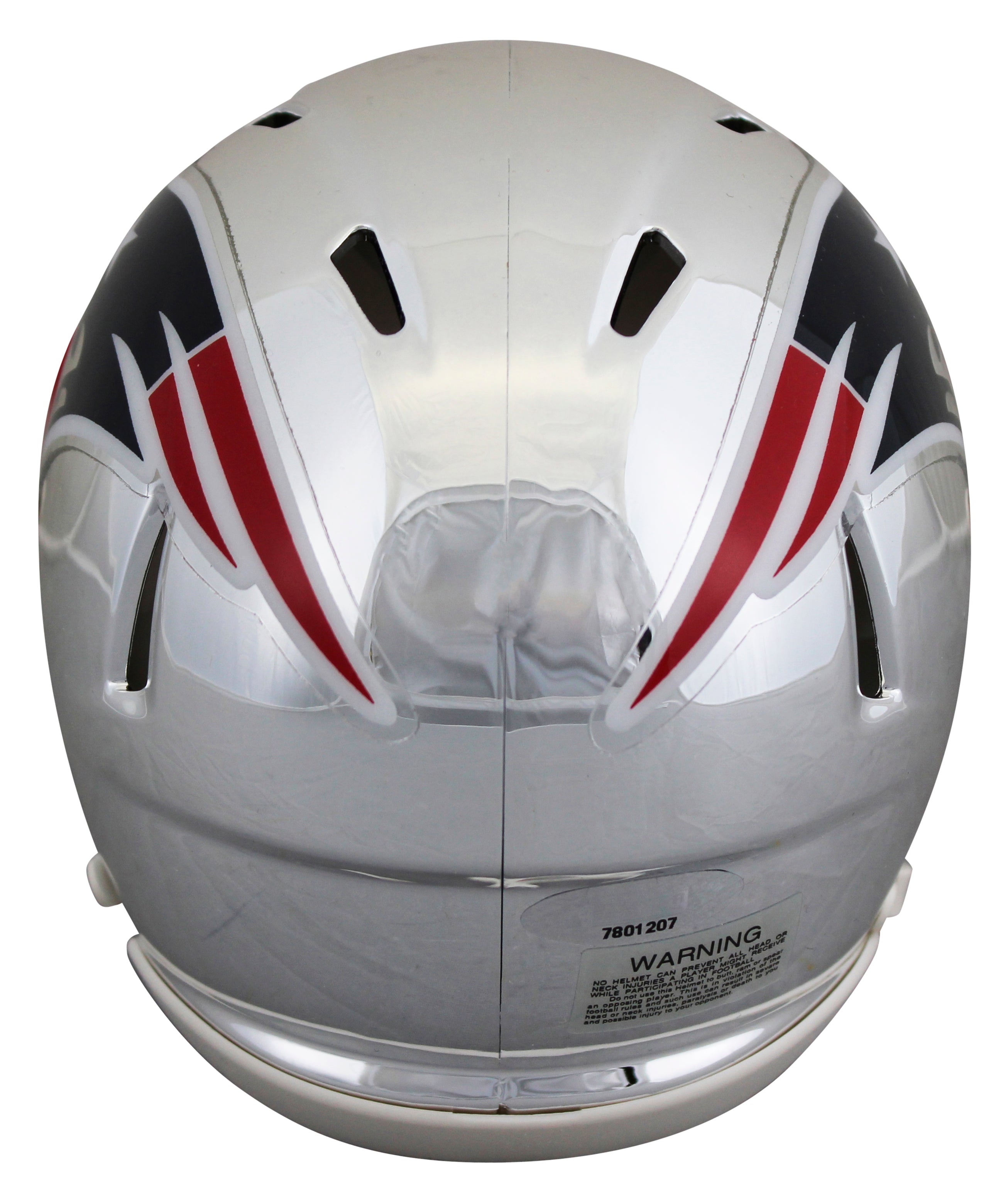 Patriots Tom Brady Signed Alternate Chrome Speed Mini Helmet Tri Star #7801207