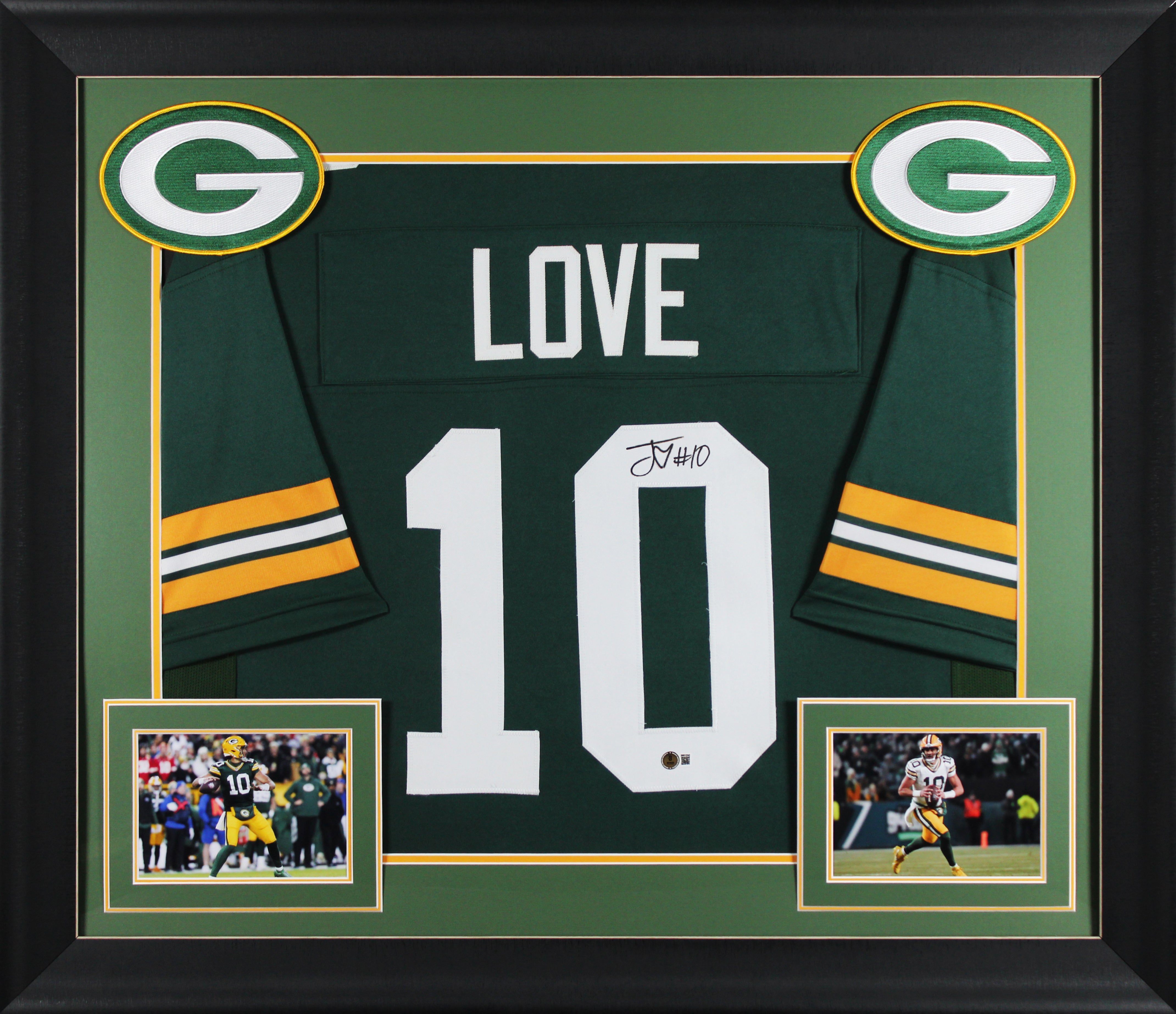 Jordan Love Authentic Signed Green Pro Style Framed Jersey BAS Witnessed