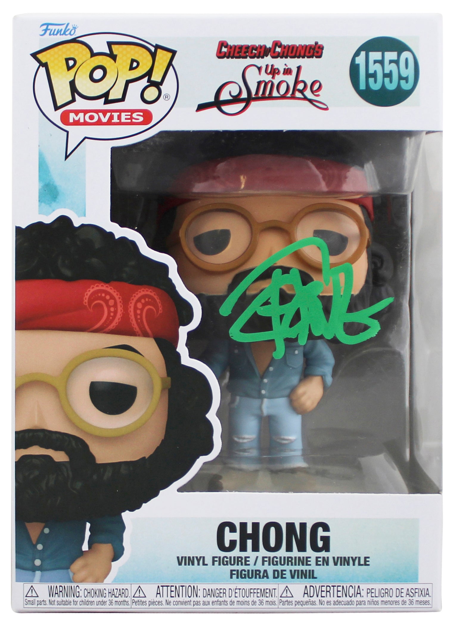 Tommy Chong Up In Smoke Authentic Signed #1559 Funko Pop Figure JSA #AL40188
