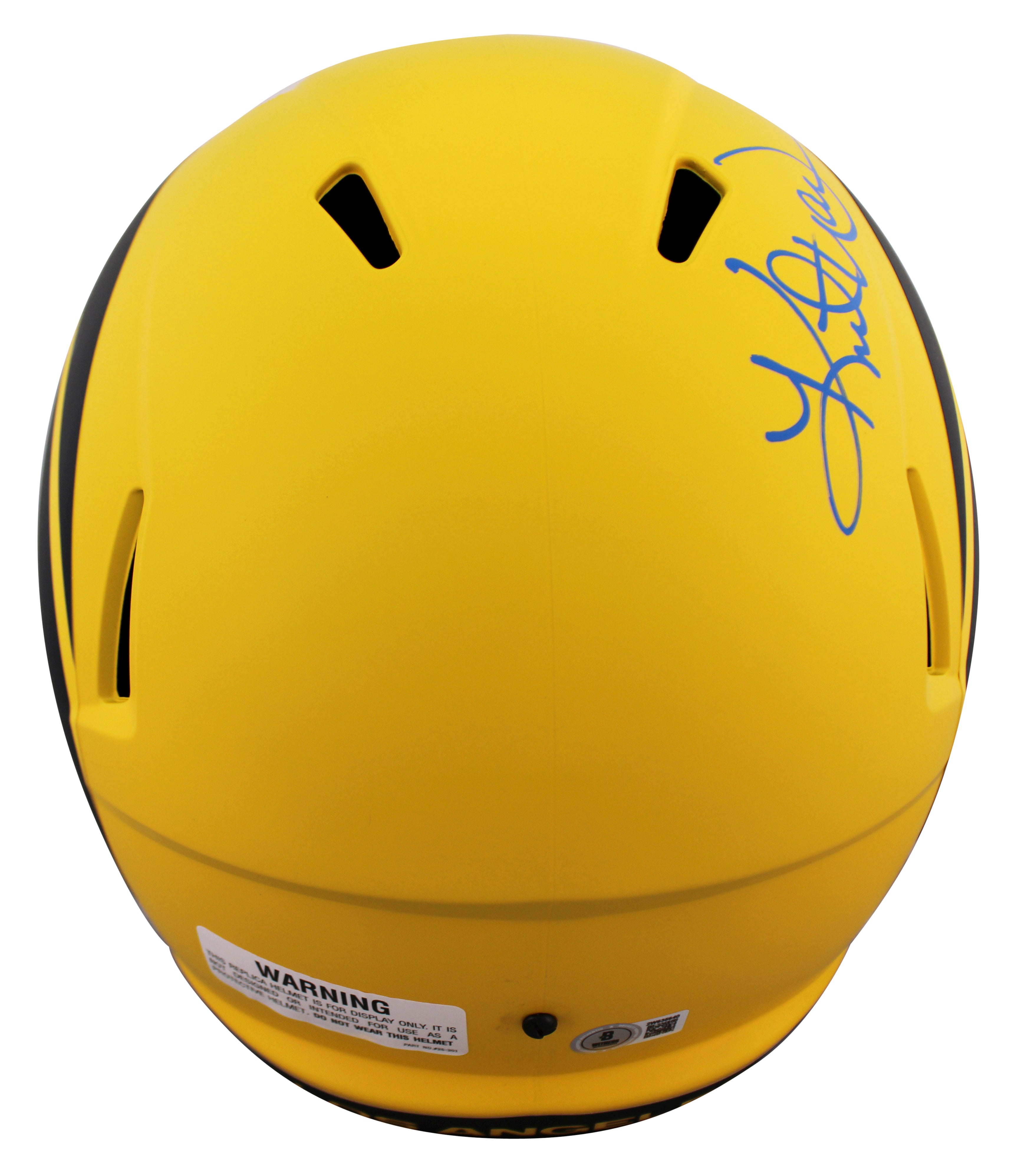 Rams Kurt Warner Signed Rave Full Size Speed Rep Helmet W/ Case BAS Witnessed