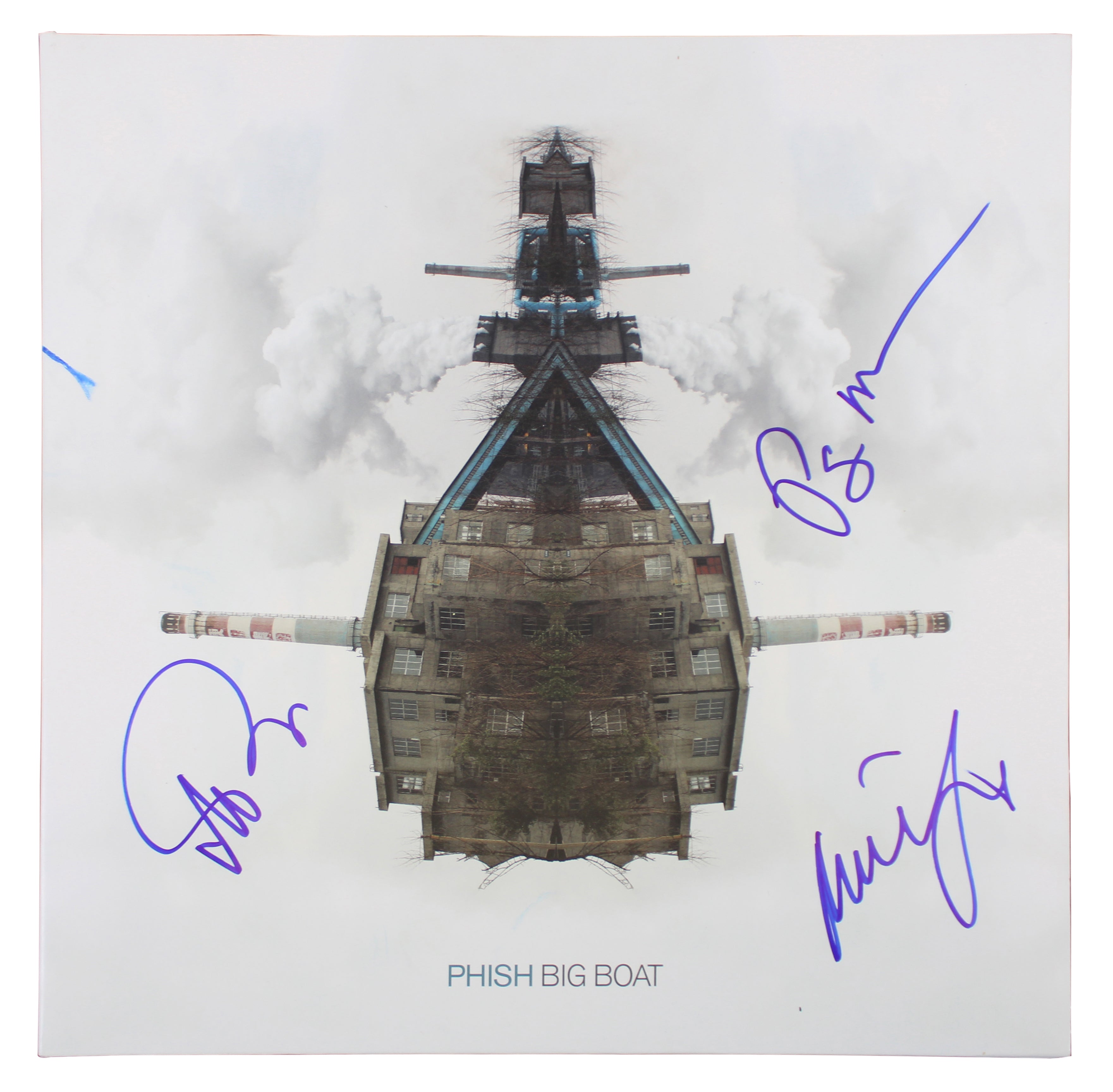 Phish (3) Anastasio, Gordon & McConnell Signed Big Boat Album Cover W/ Vinyl BAS