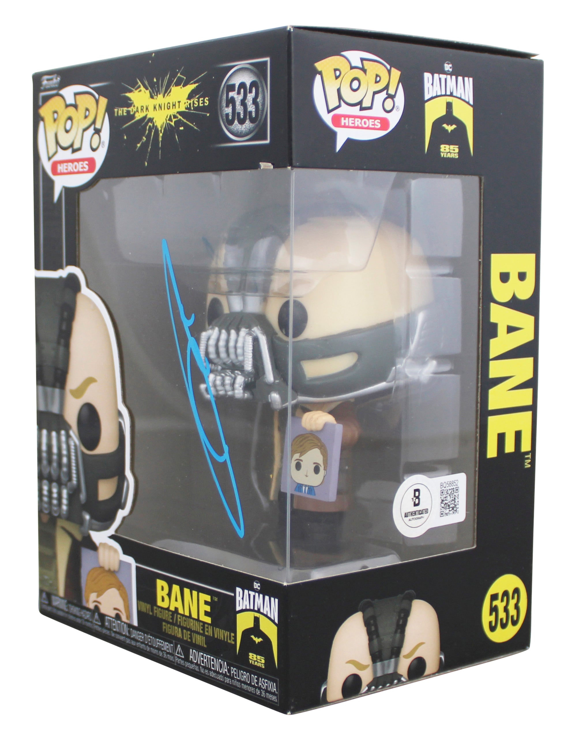 Tom Hardy Batman The Dark Knight Rises Signed #533 Funko Pop Figure BAS #BQ58852