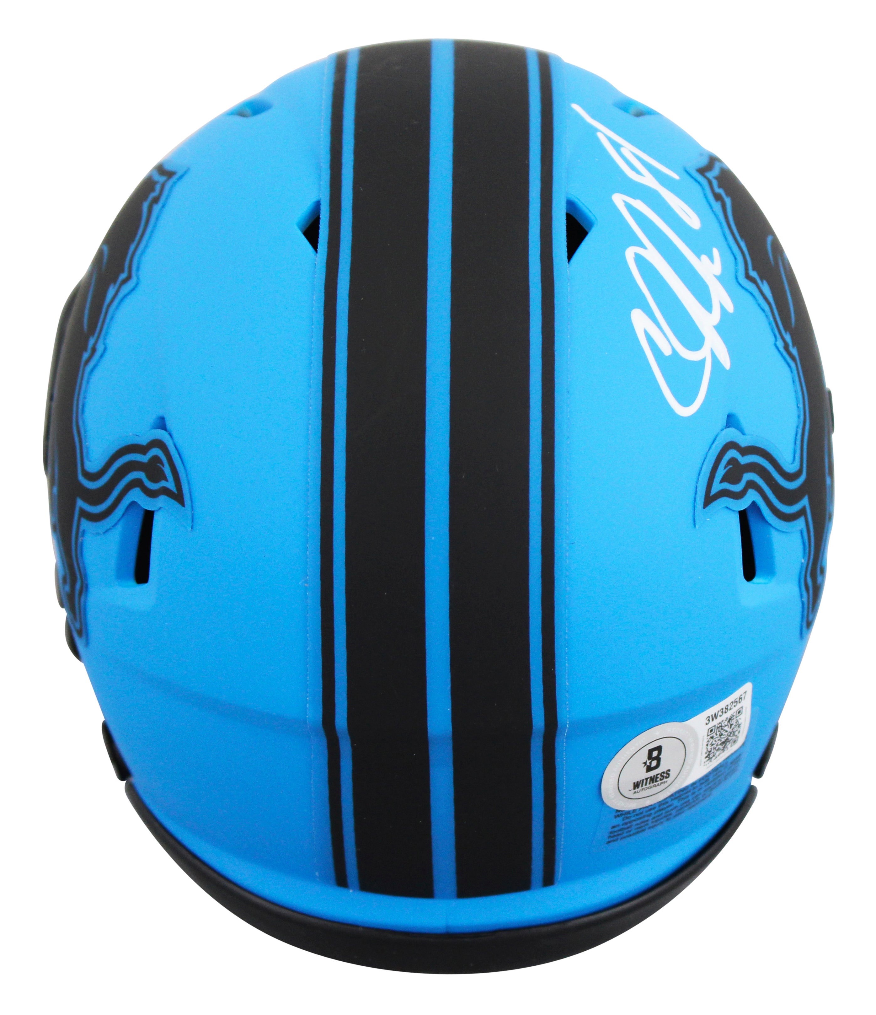 Lions Calvin Johnson Signed Rave Speed Mini Helmet W/ Case BAS Witnessed