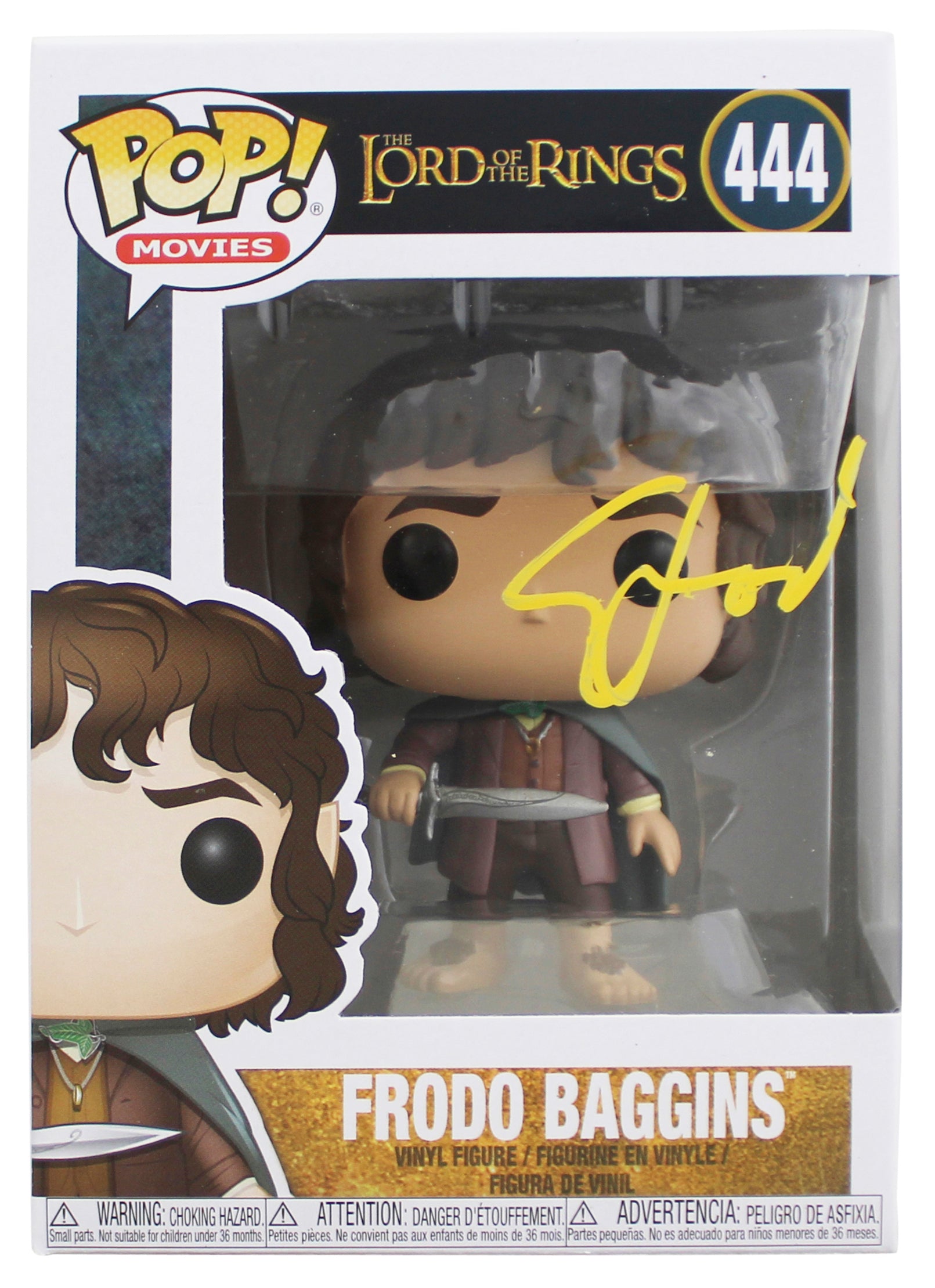 Elijah Wood Lord of the Rings Authentic Signed #444 Funko Pop Figure JSA CD11344