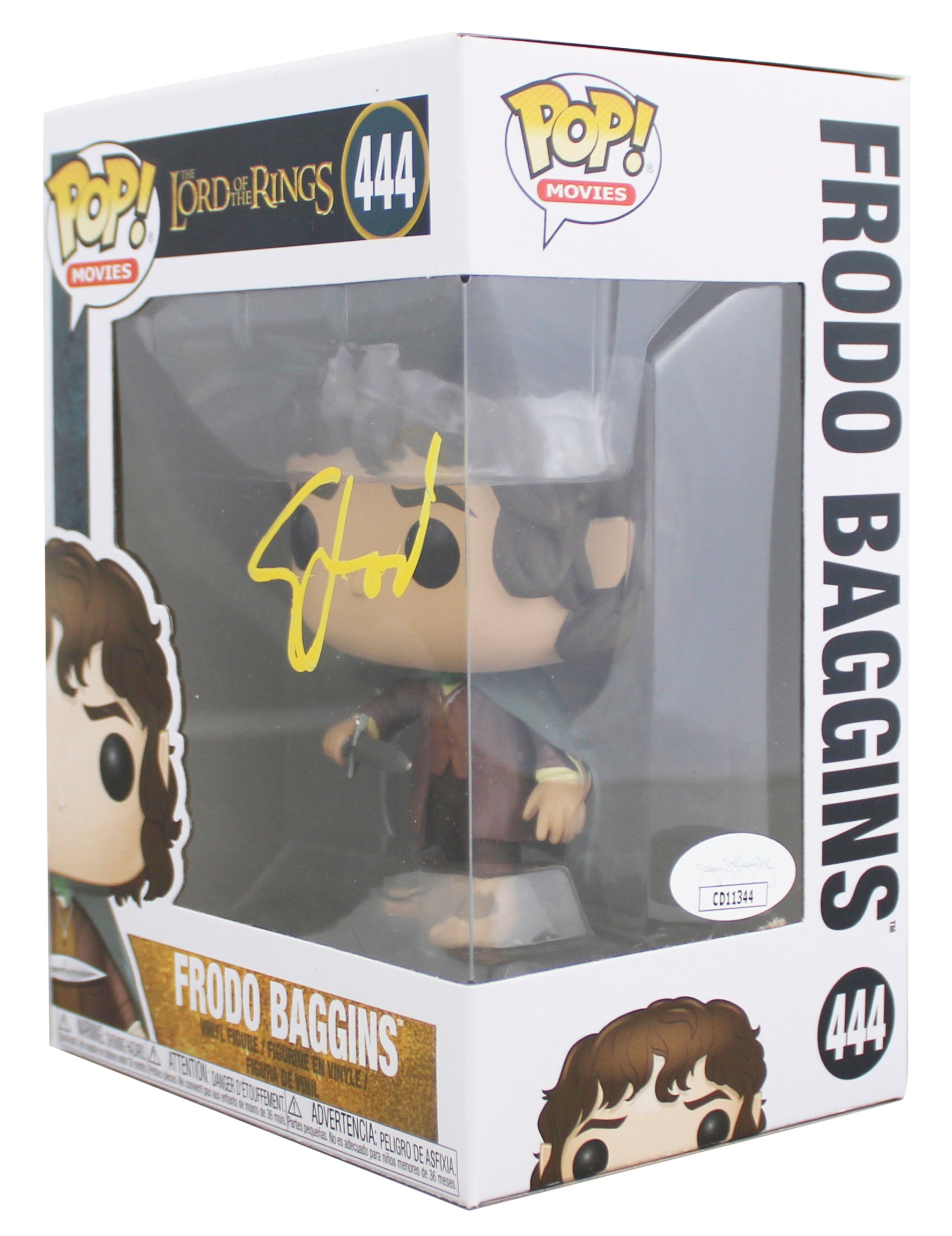 Elijah Wood Lord of the Rings Authentic Signed #444 Funko Pop Figure JSA CD11344