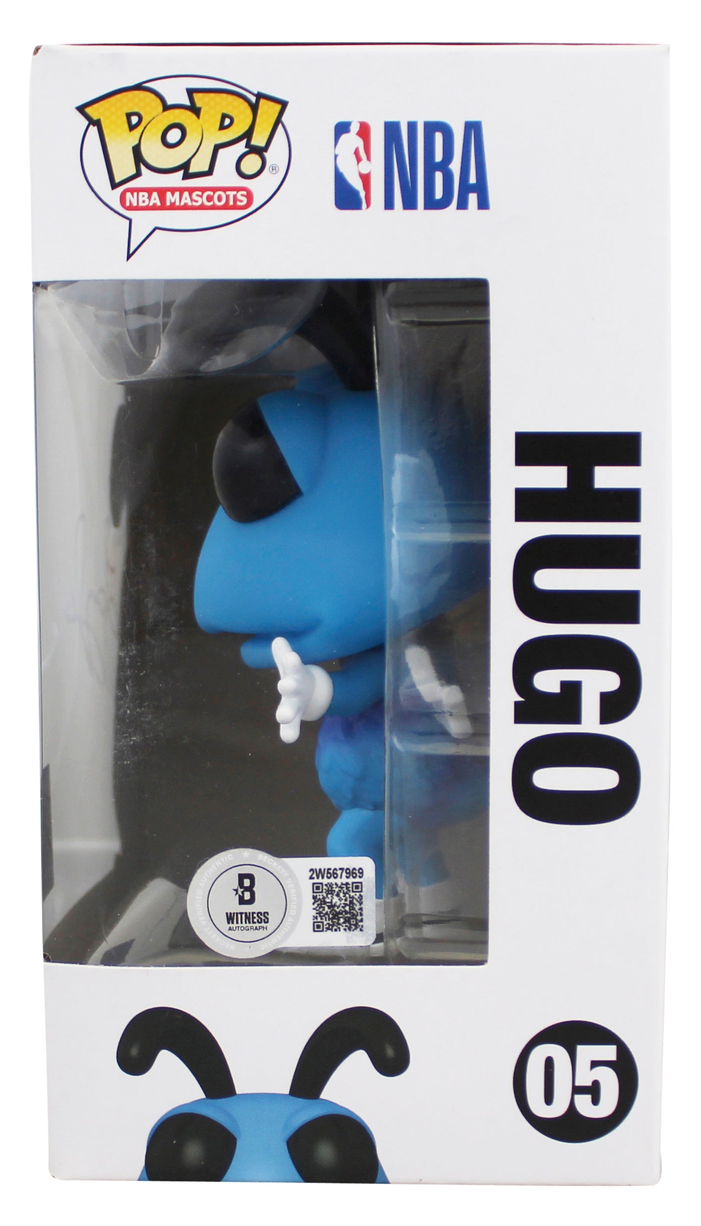 Hornets Larry Johnson Authentic Signed #05 Hugo Funko Pop BAS Wit #2W567969