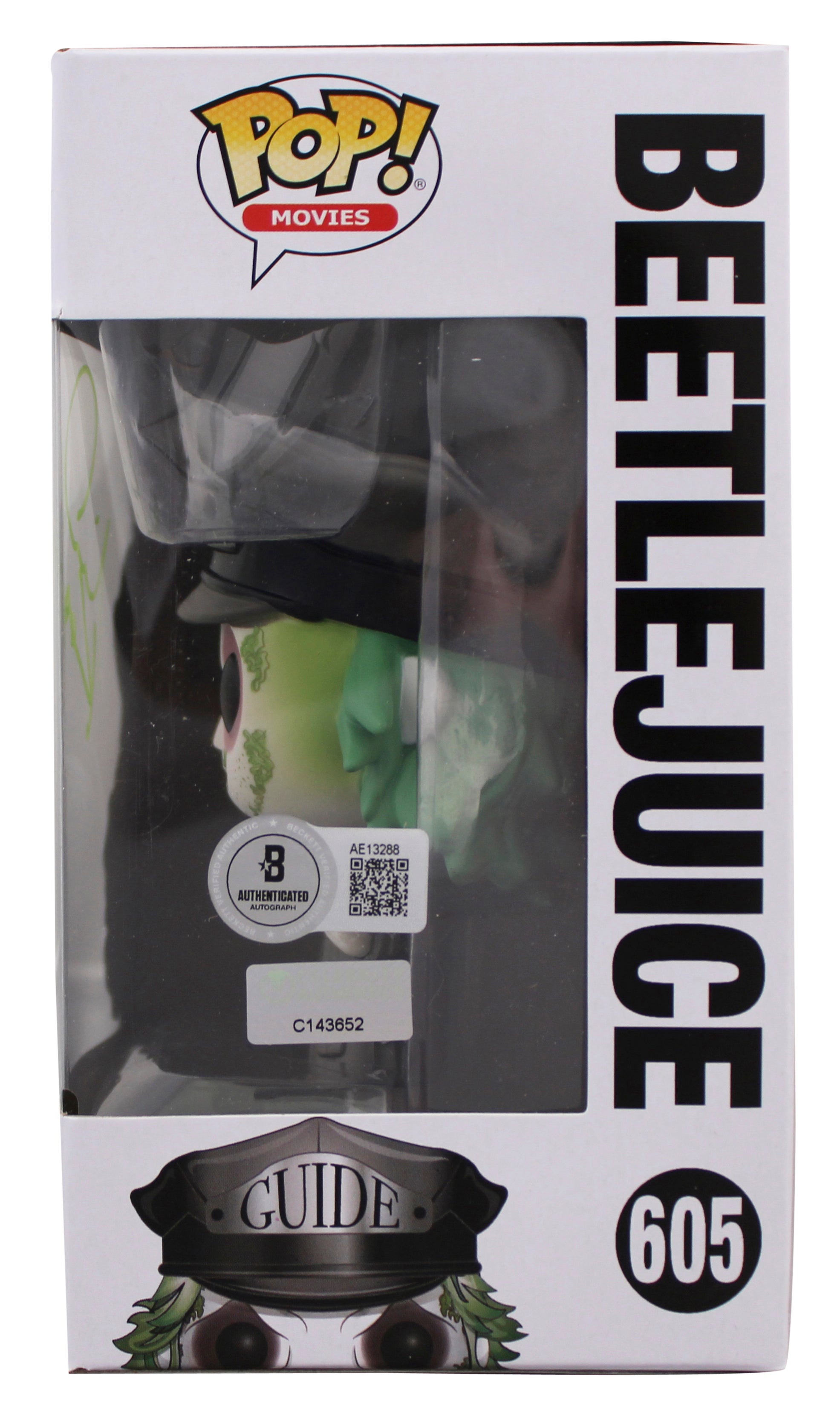 Michael Keaton Beetlejuice Authentic Signed #605 Funko Pop Vinyl Figure BAS