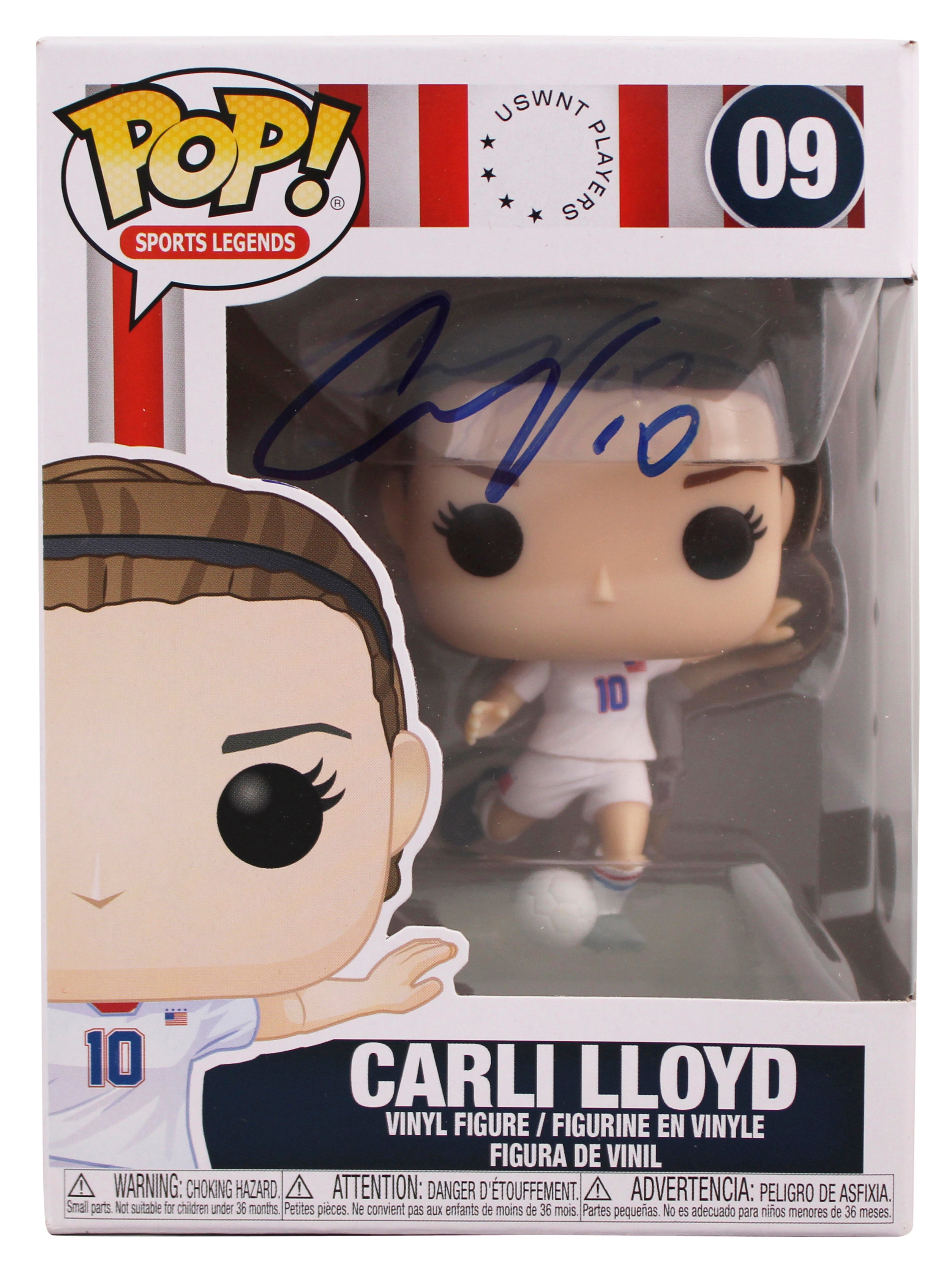 Carli Lloyd Signed USWNT Players #9 Funko Pop Vinyl Figure BAS #BR84235