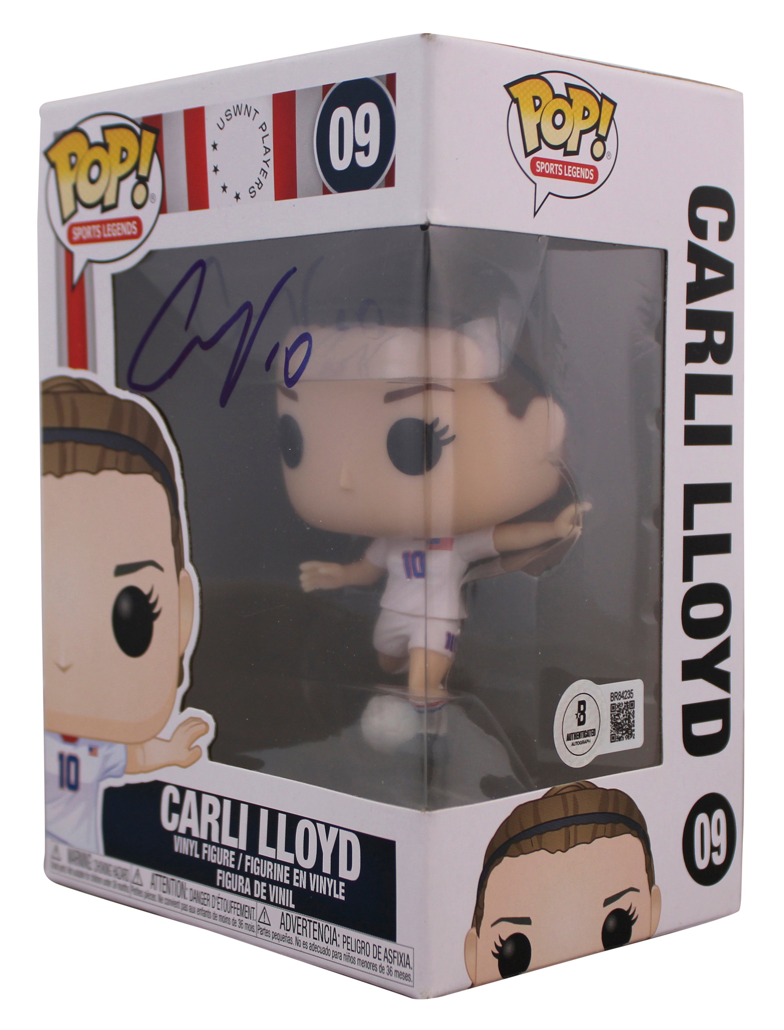 Carli Lloyd Signed USWNT Players #9 Funko Pop Vinyl Figure BAS #BR84235