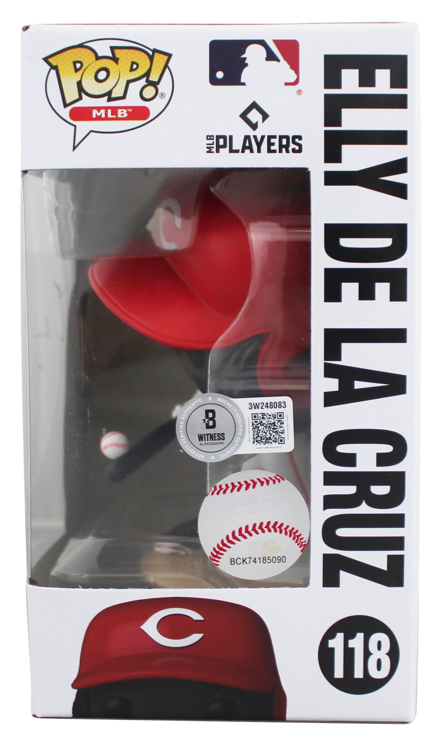 Reds Elly De La Cruz Authentic Signed #118 Funko Pop Figure BAS Wit #3W248083