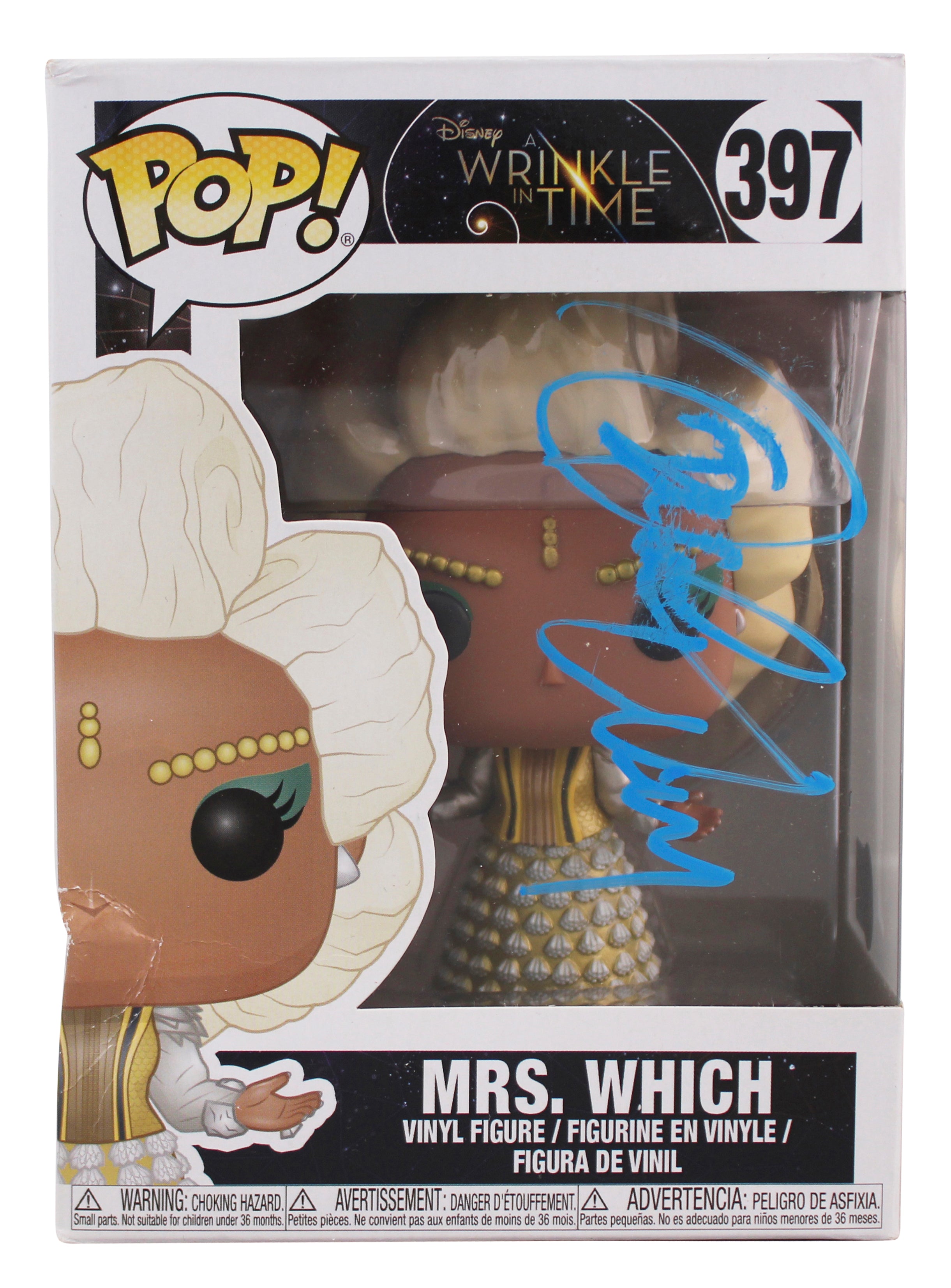 Oprah Winfrey A Wrinkle In Time Signed #397 Funko Pop Vinyl Figure Damaged BAS